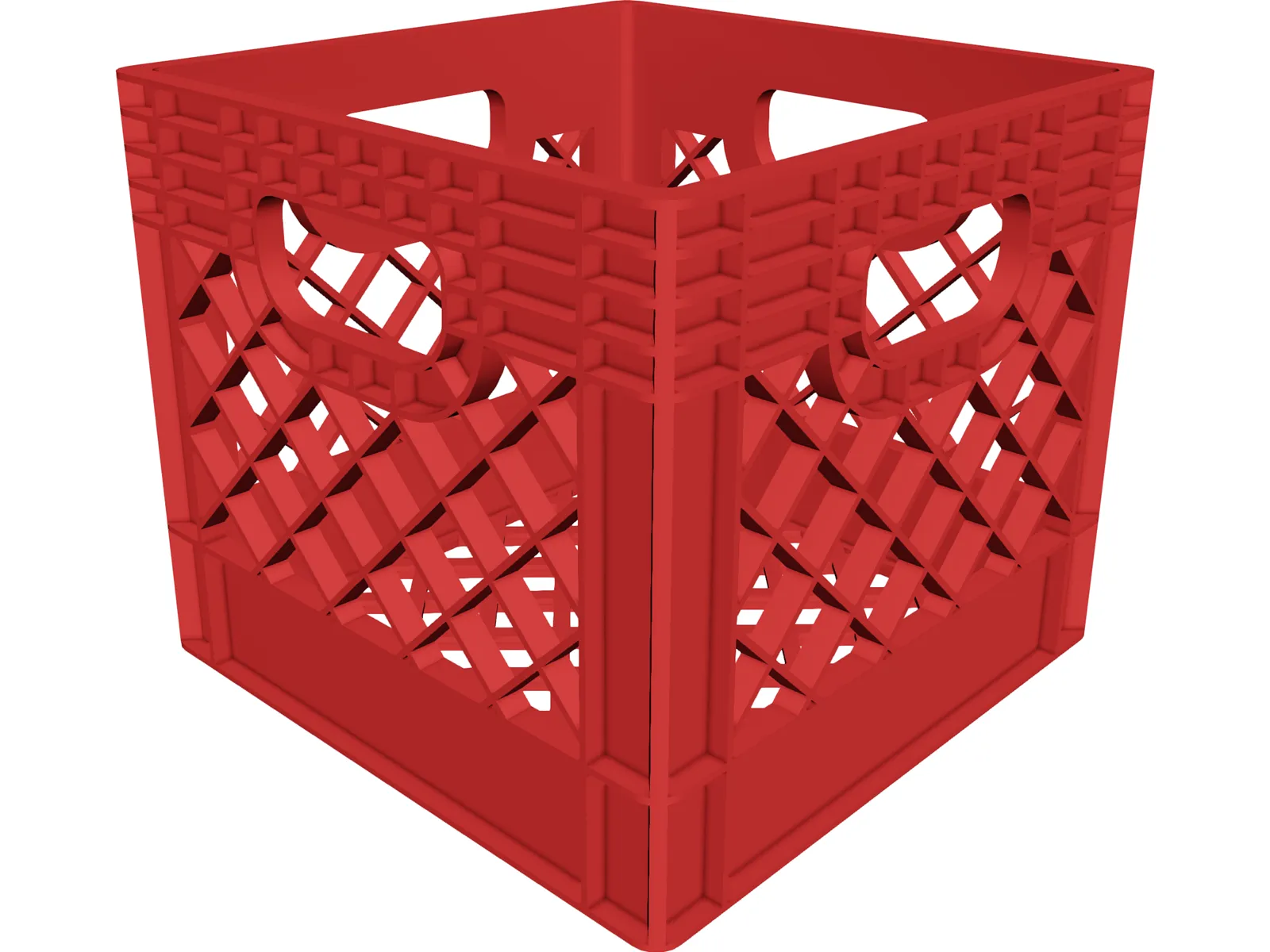 Milk Crate 3D Model main preview