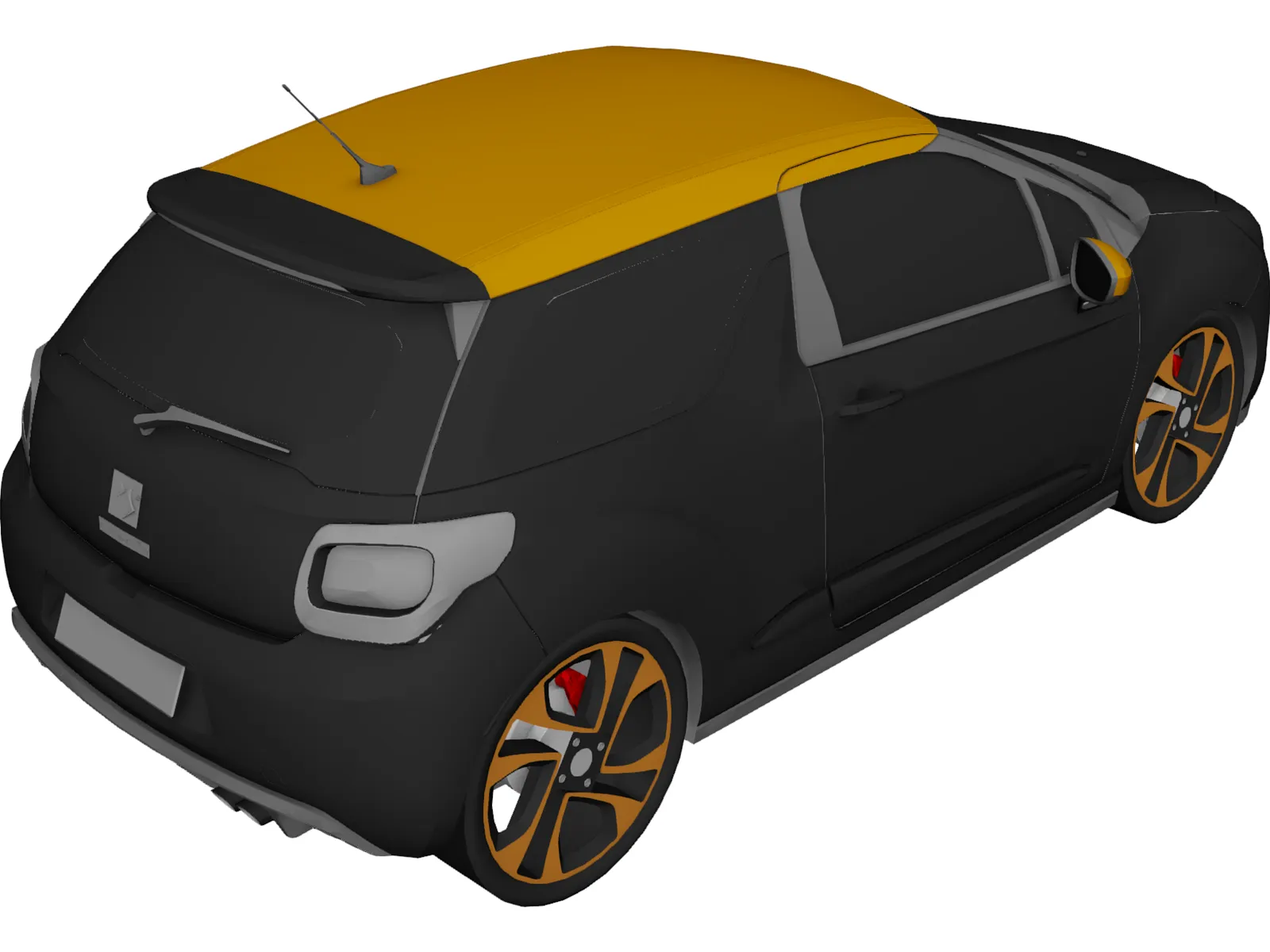 Citroen DS3 (2011) 3D Model main preview