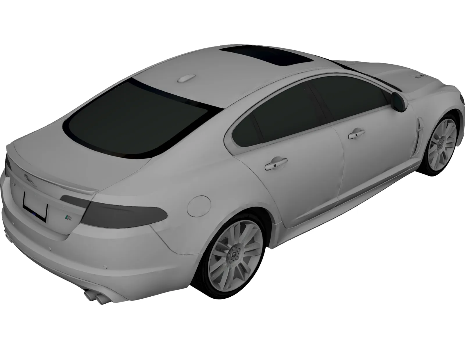 Jaguar XFR (2009) 3D Model main preview