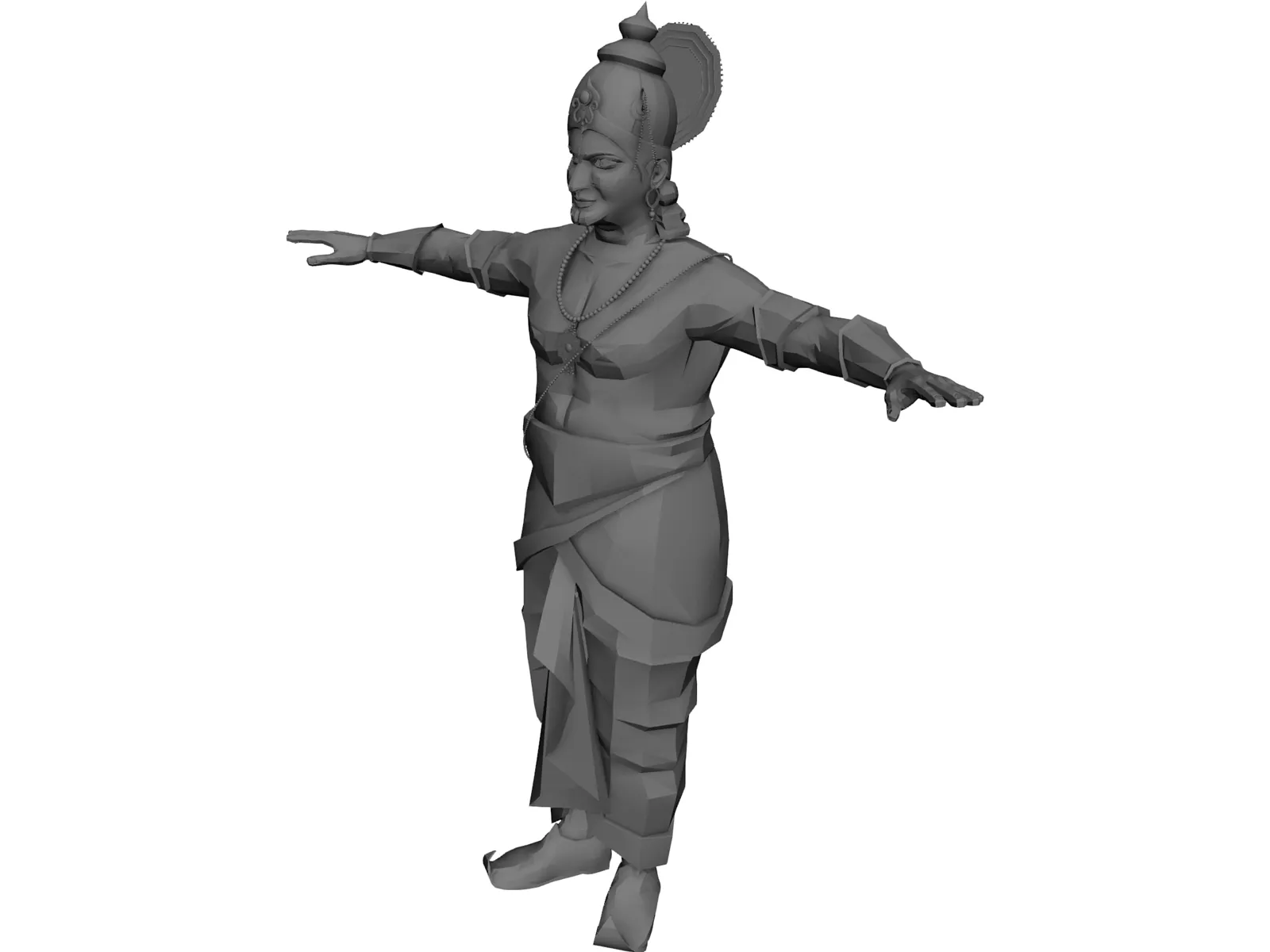 Indian King 3D Model main preview