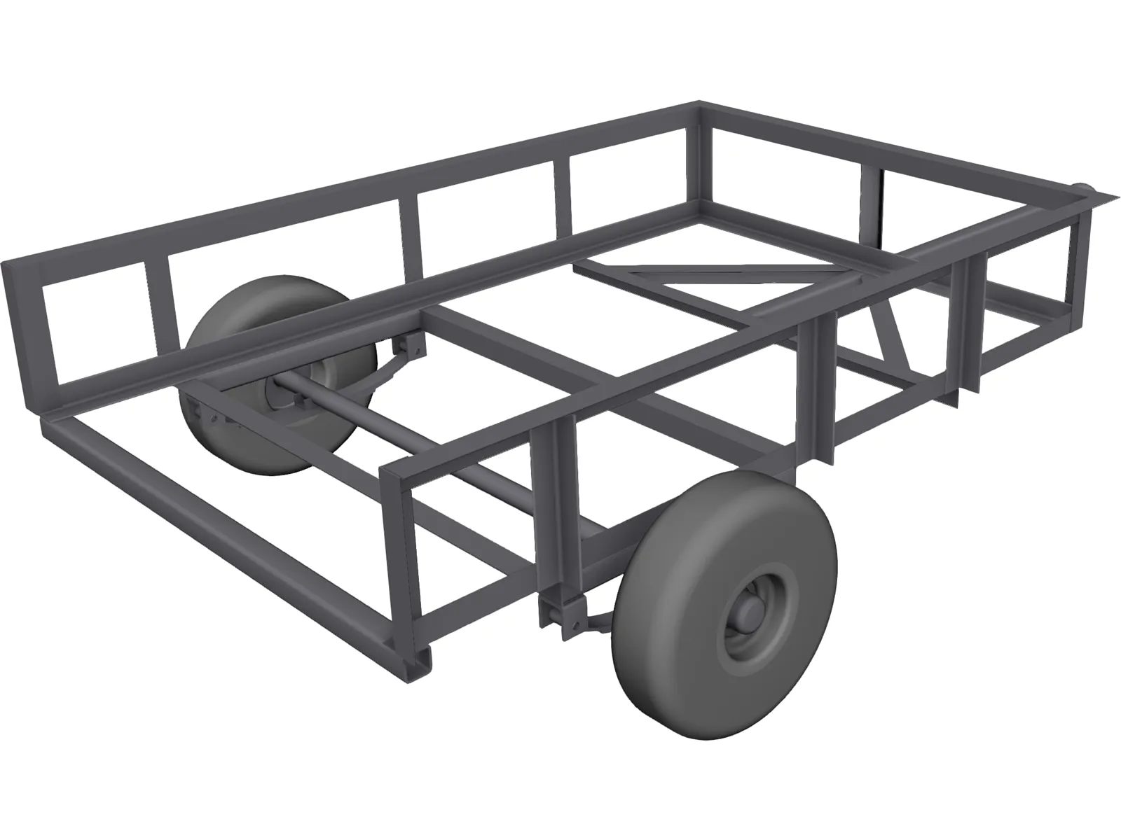 Trailer Utility 4x6 3D Model main preview
