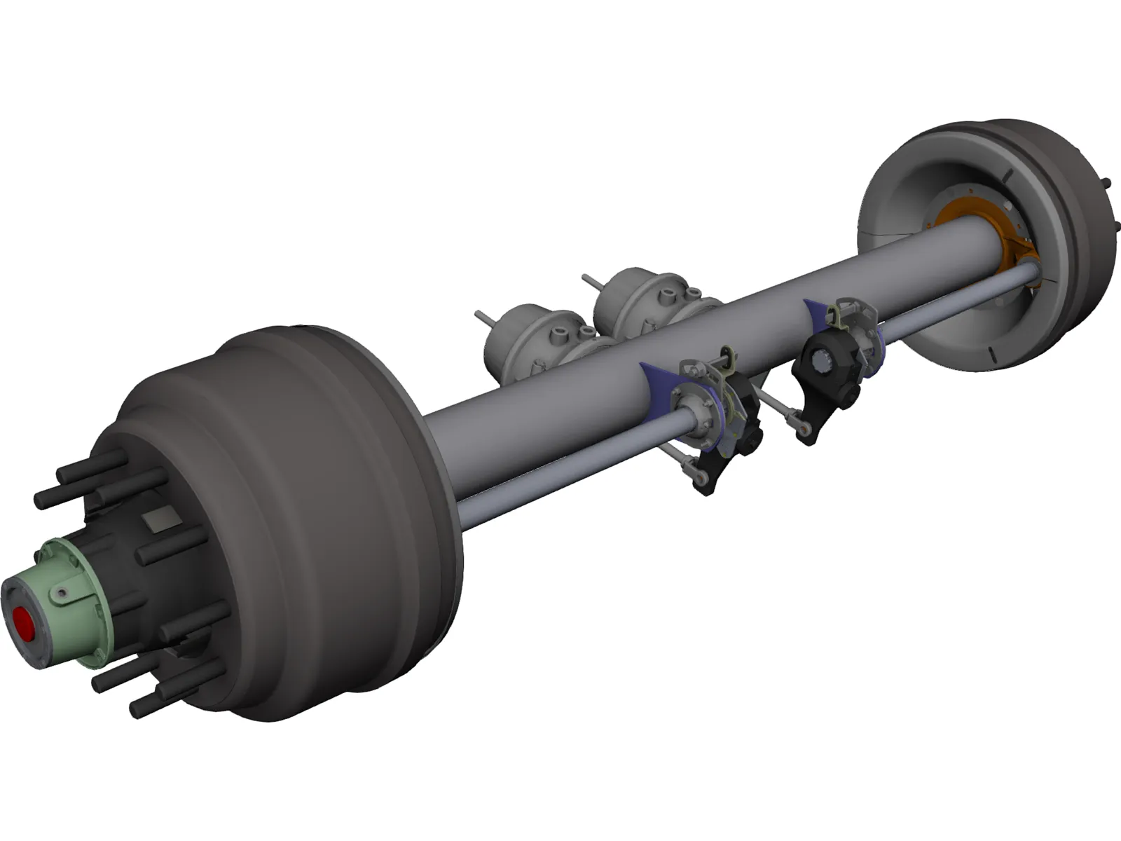 Axle Trailer 3D Model main preview
