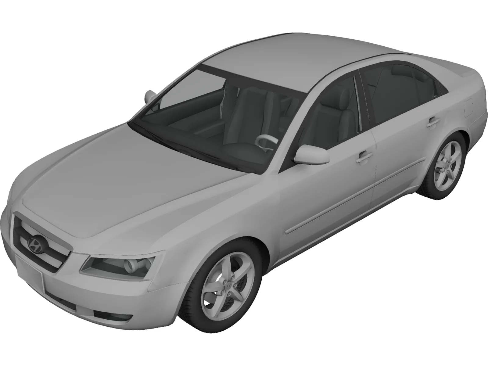Hyundai Sonata (2007) 3D Model main preview