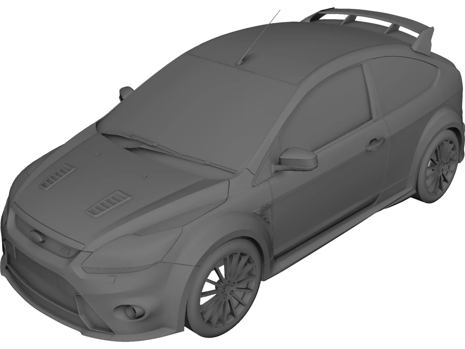 Ford Focus RS (2009) 3D Model main preview