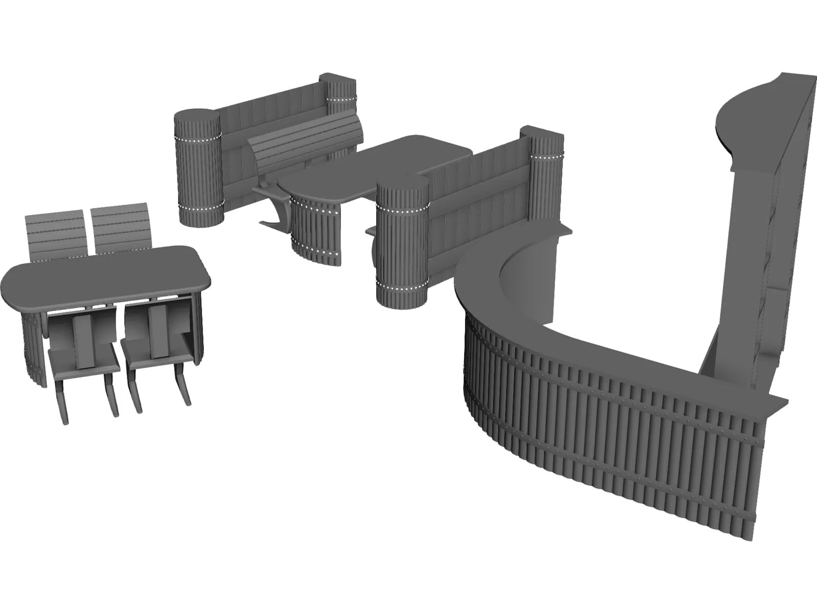 Baranya Rack Cafe 3D Model main preview