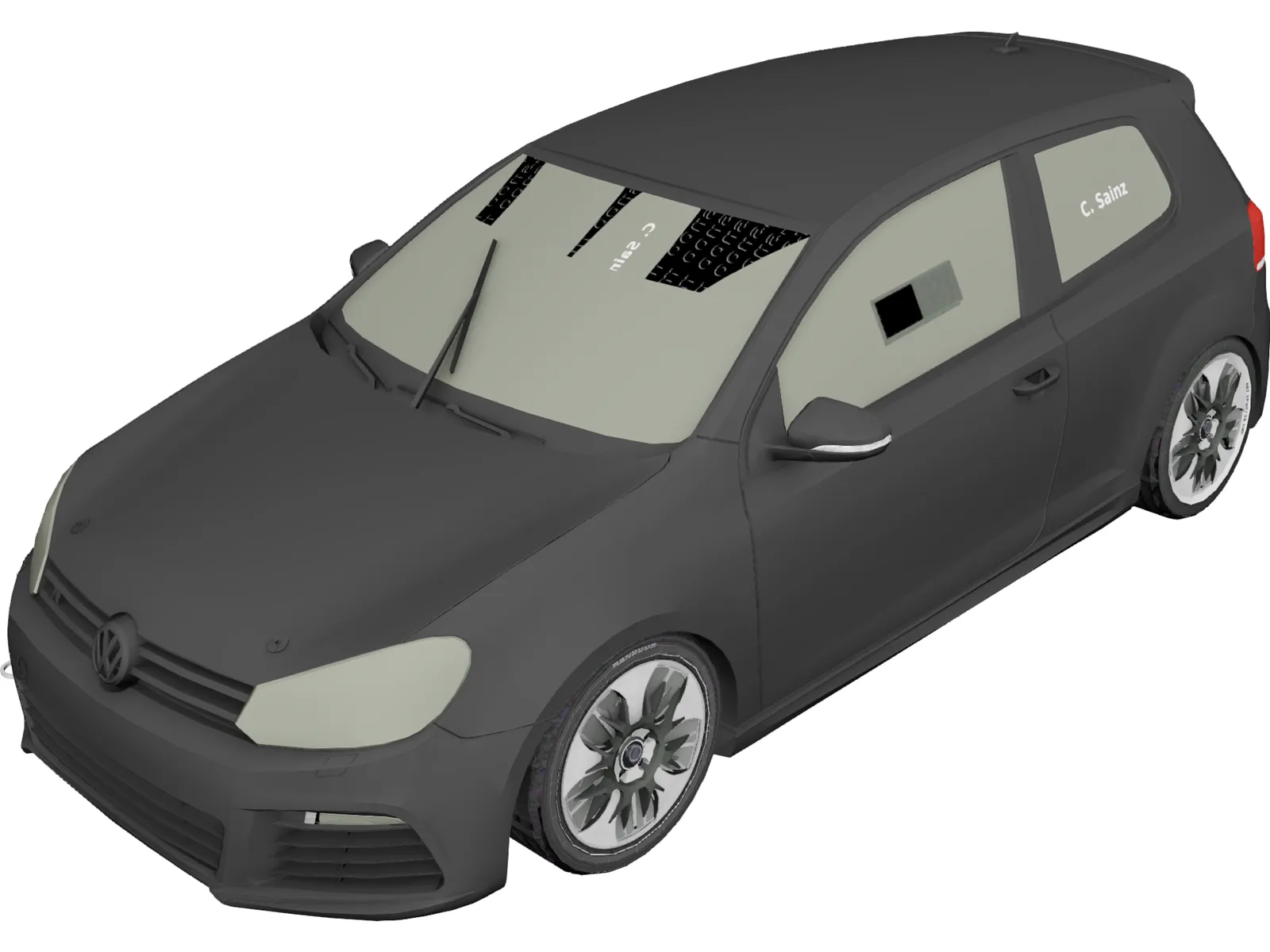 Volkswagen Golf VI GTR 3D Model main preview