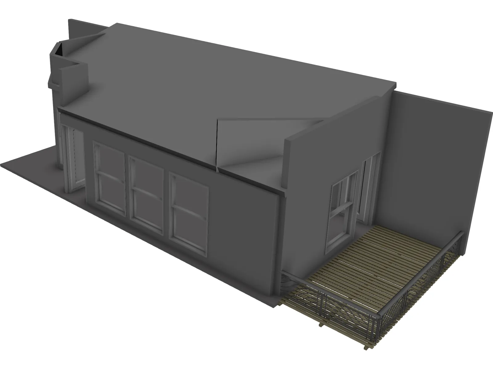 Beach House 3D Model main preview