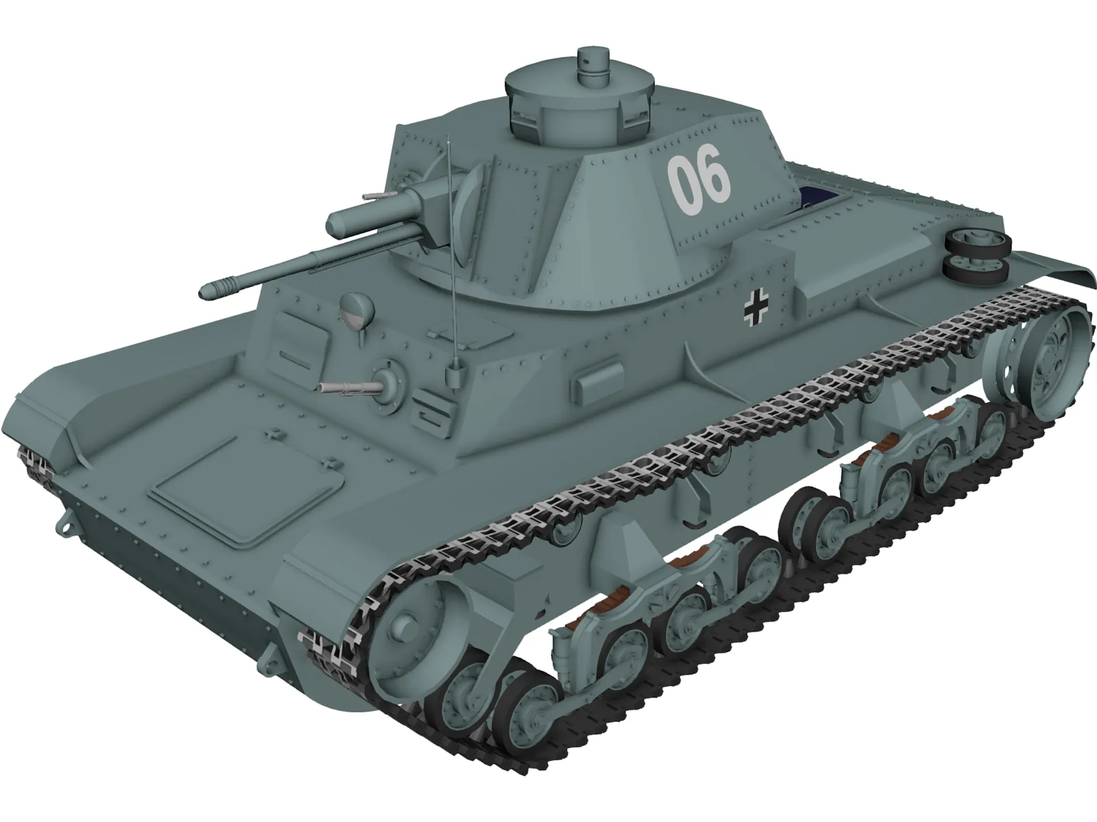 Panzer 35 3D Model main preview