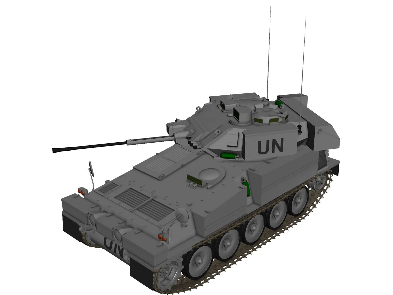 FV 107 3D Model main preview