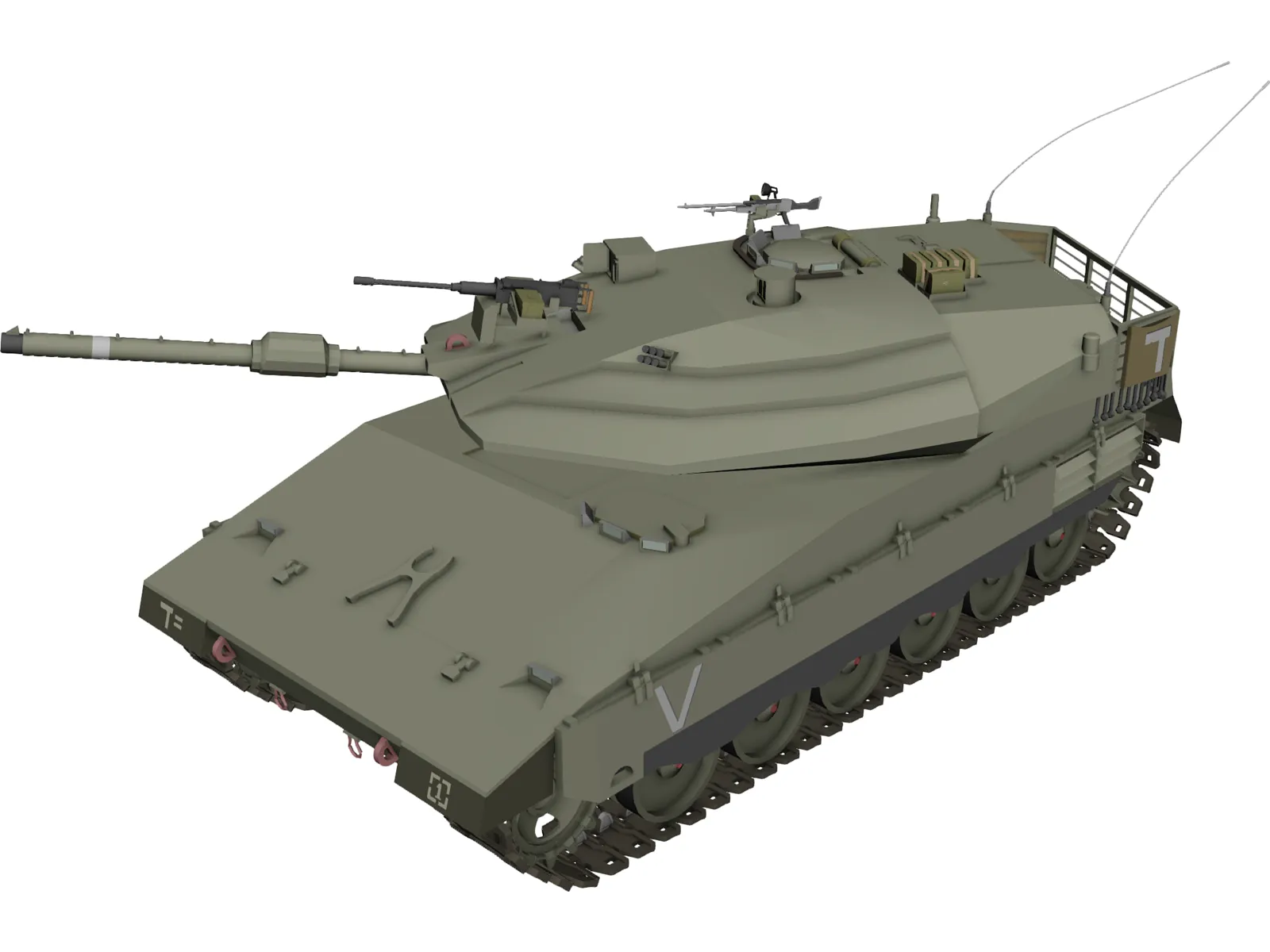 Merkava MK4 3D Model main preview