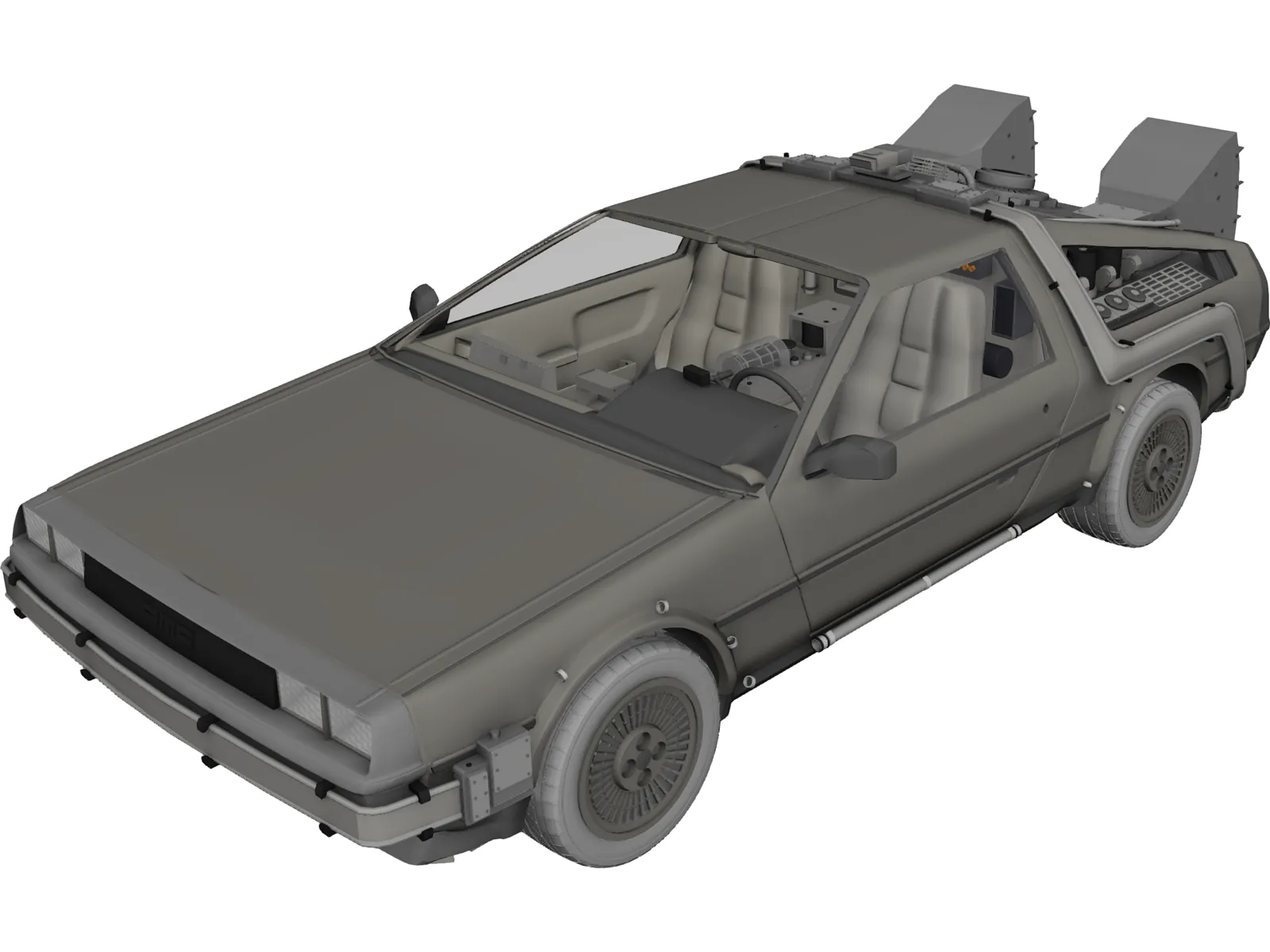 DMC DeLorean (1980) 3D Model main preview