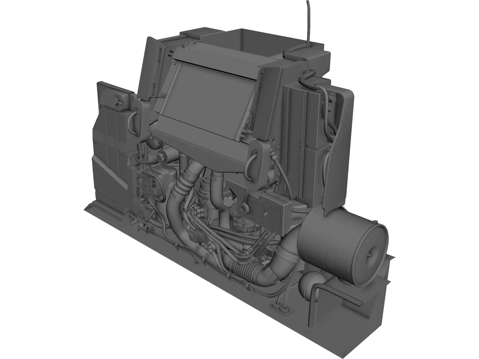 Durmax Turbo Diesel 6.6 Engine 3D Model main preview