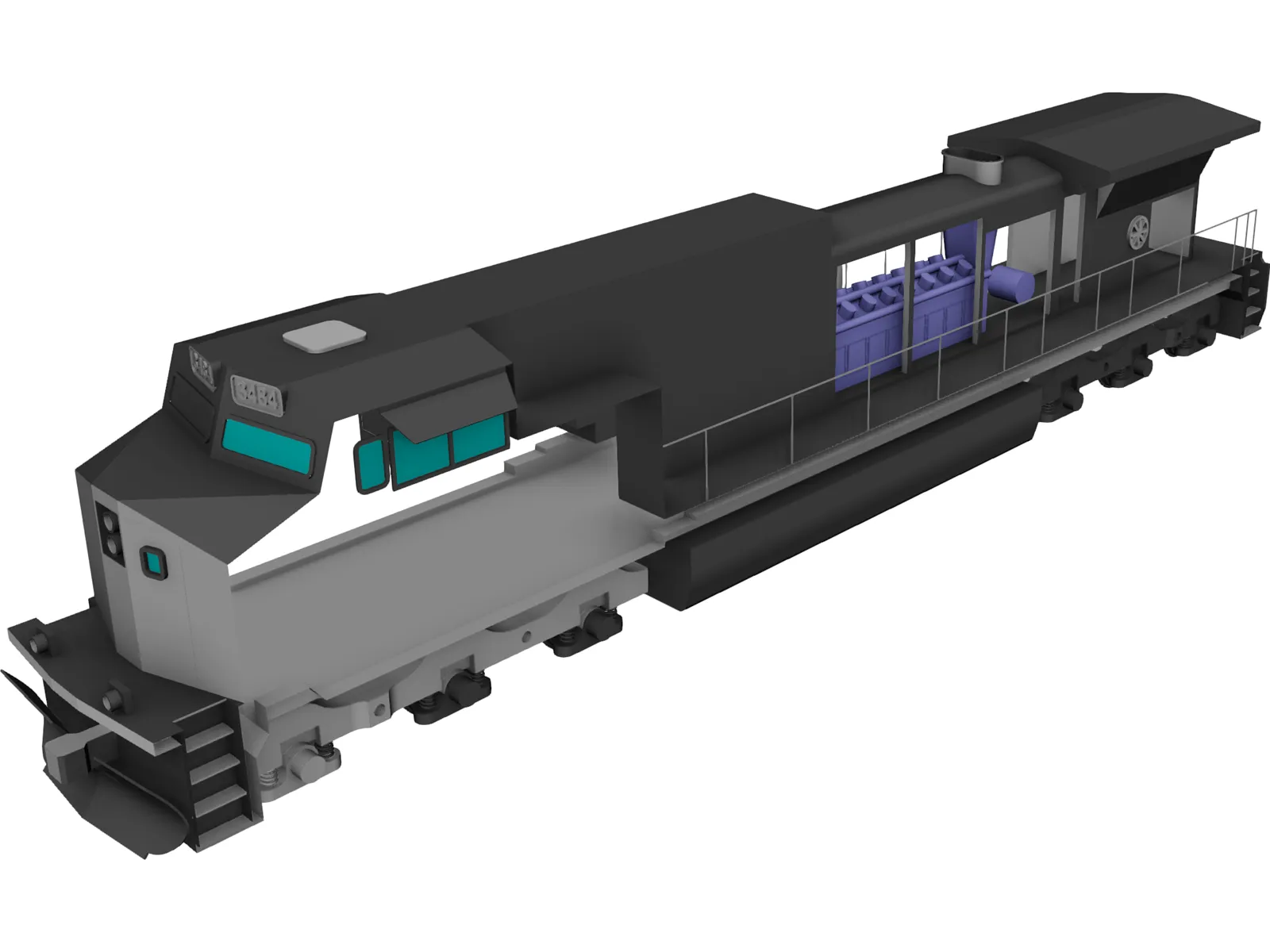 GE Dash 9-CW44 Locomotive 3D Model main preview