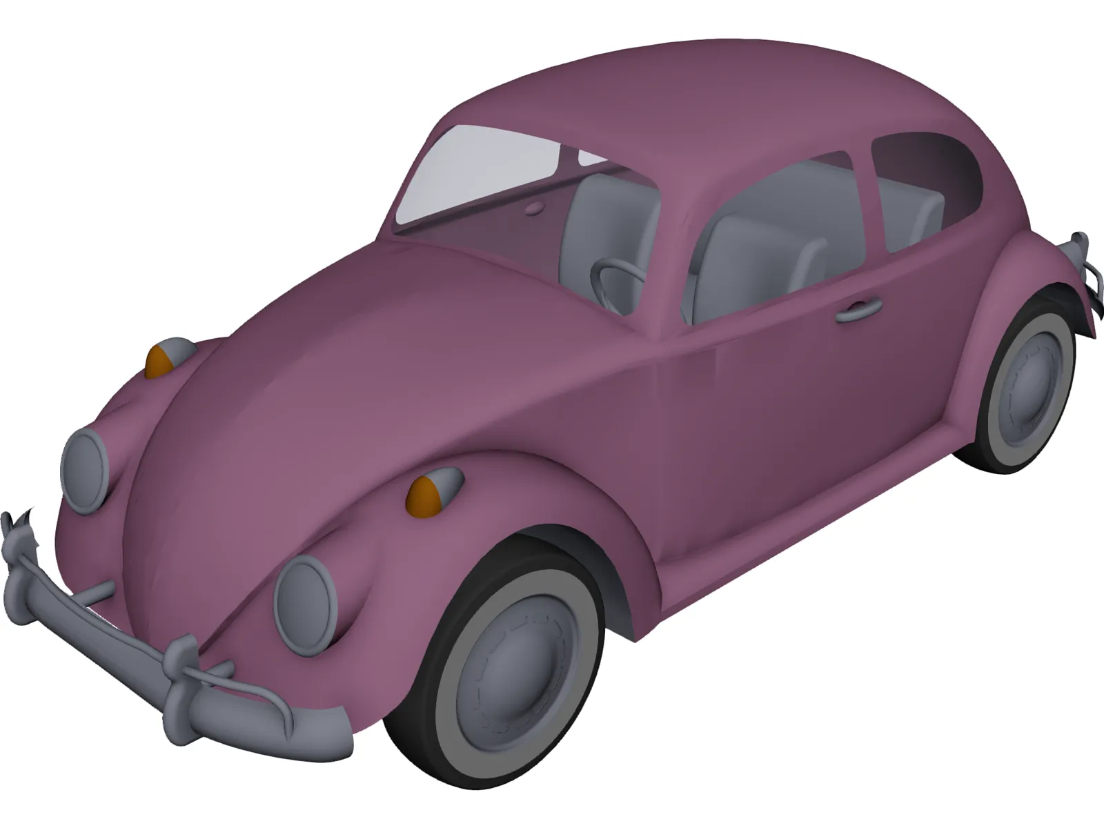 Volkswagen Beetle (1963) 3D Model main preview