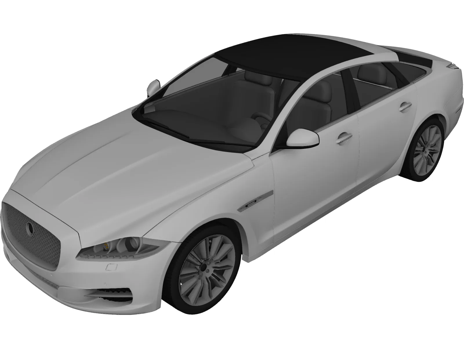 Jaguar XJ (2010) 3D Model main preview