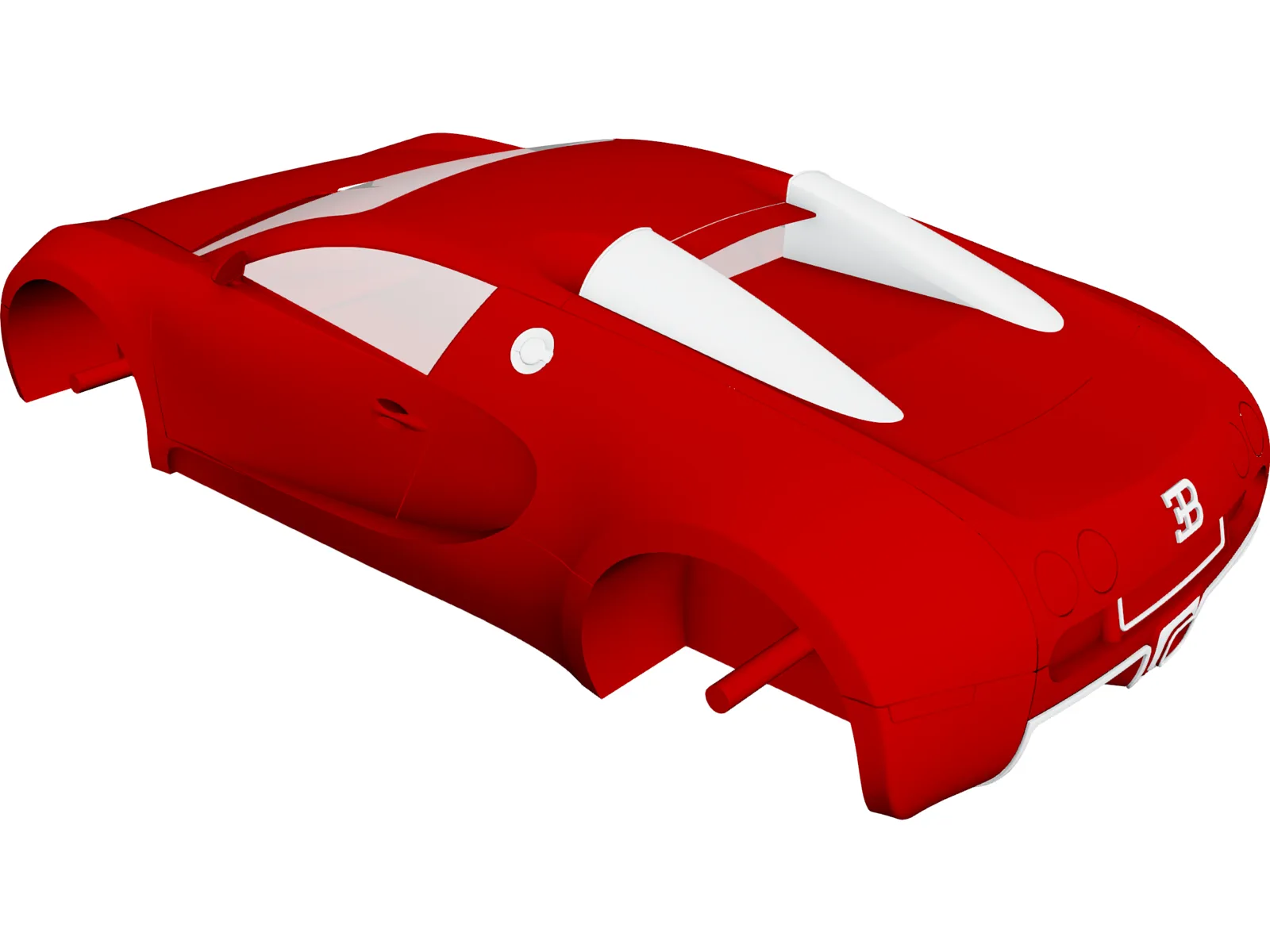 Bugatti Veyron Body 3D Model main preview