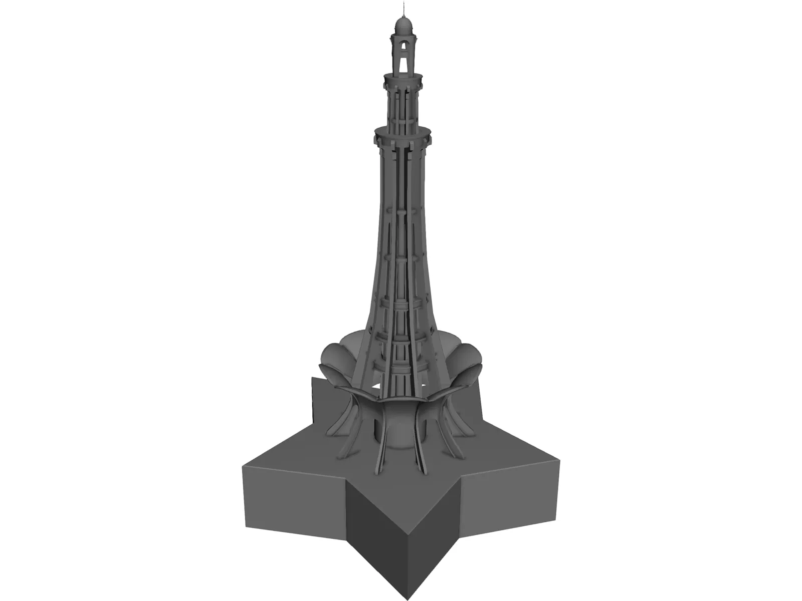Minar-e-Pakistan 3D Model main preview