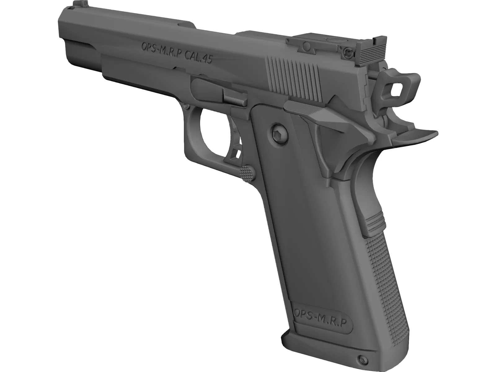 OPS-M.R.P Cal.45 Pistol 3D Model main preview
