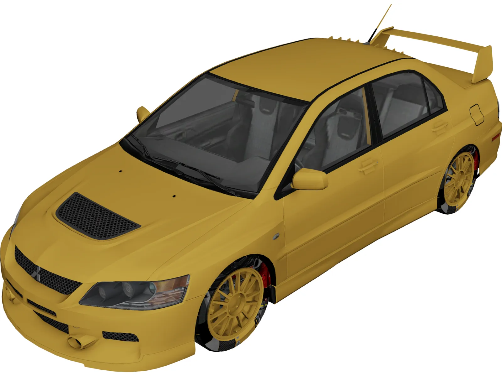Mitsubishi Lancer Evolution IX MR (2005) 3D Model main preview