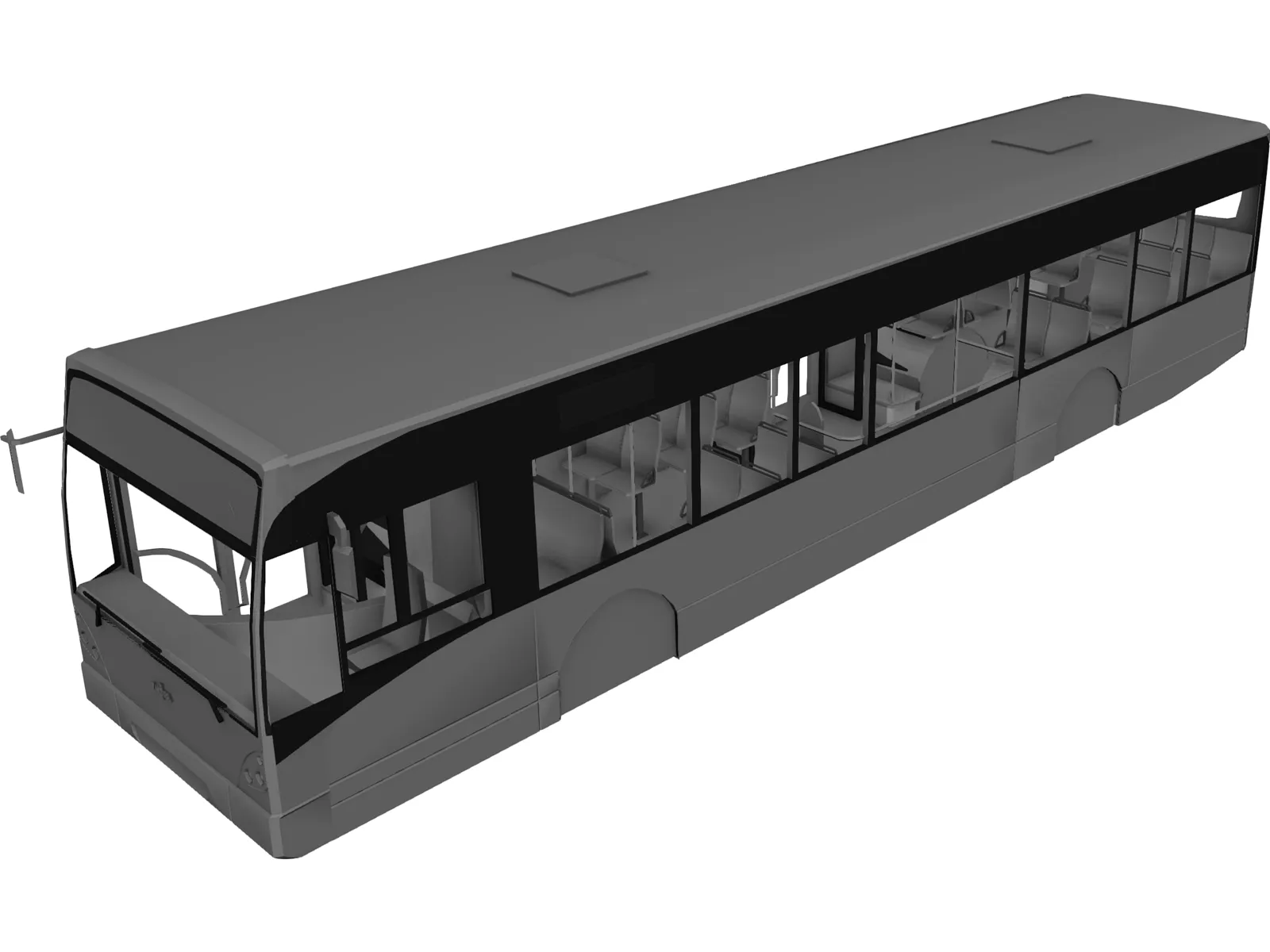 Van Hool A300 Bus Body 3D Model main preview