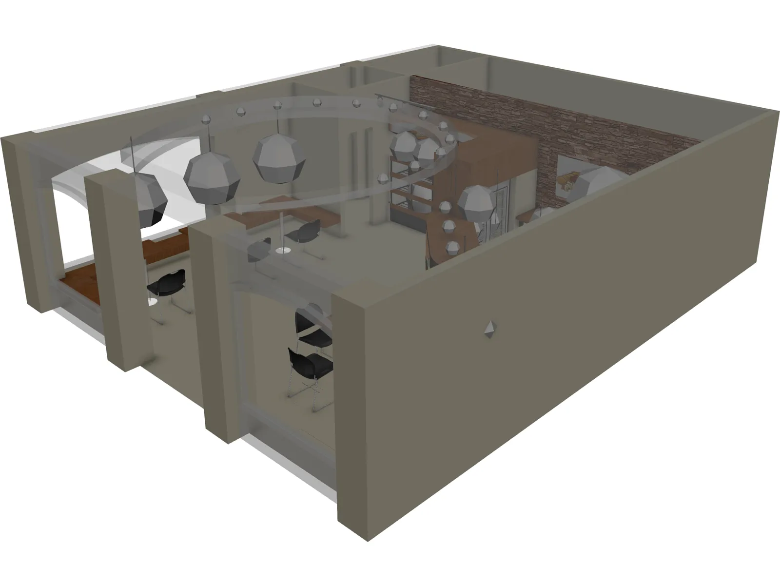 Mi Pancito Bakery 3D Model main preview