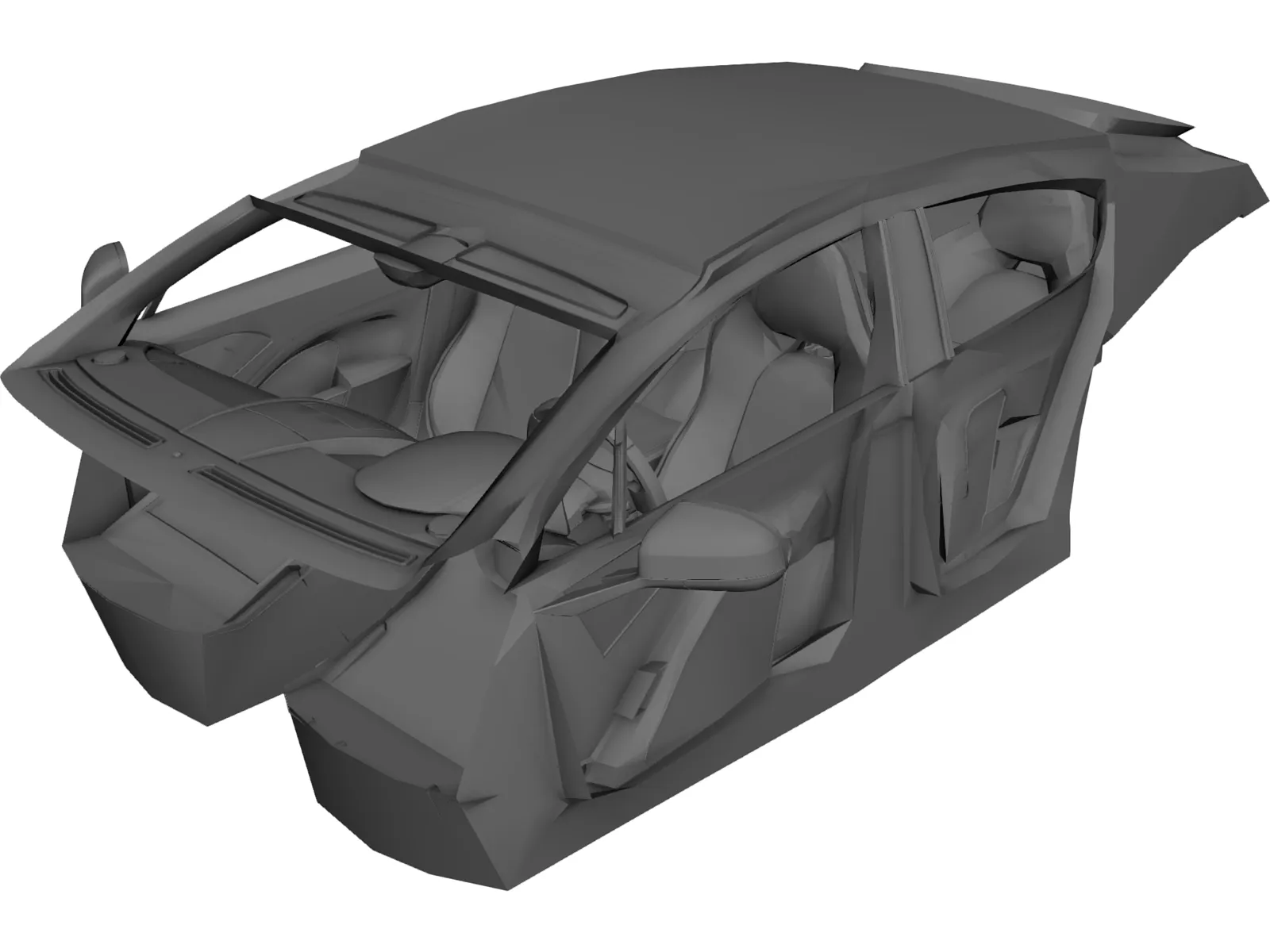 Aston Martin Rapide Interior (2010) 3D Model main preview