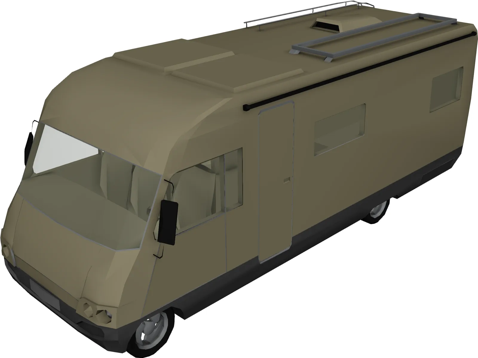 Hymer Camper 3D Model main preview
