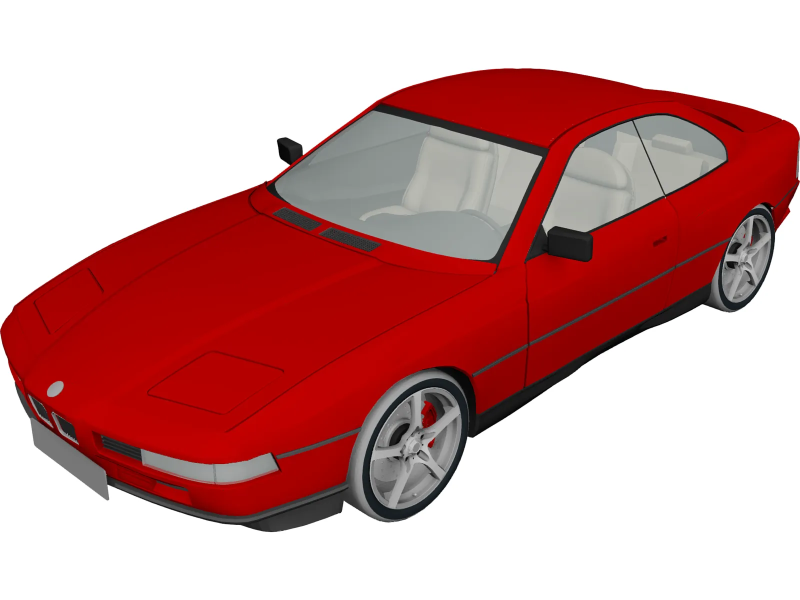 BMW 850i 3D Model main preview