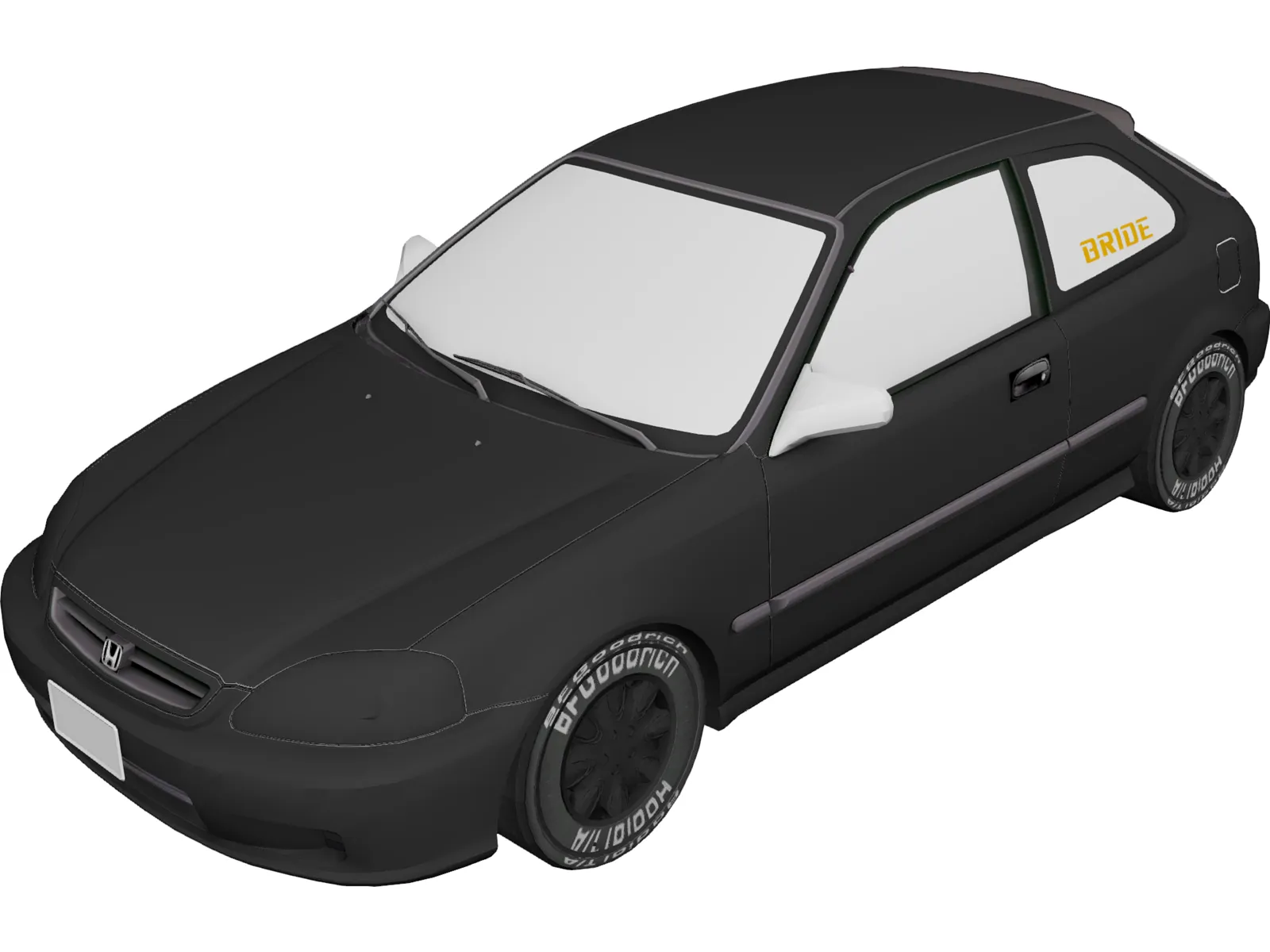 Honda Civic CXi 6th (1995) 3D Model main preview