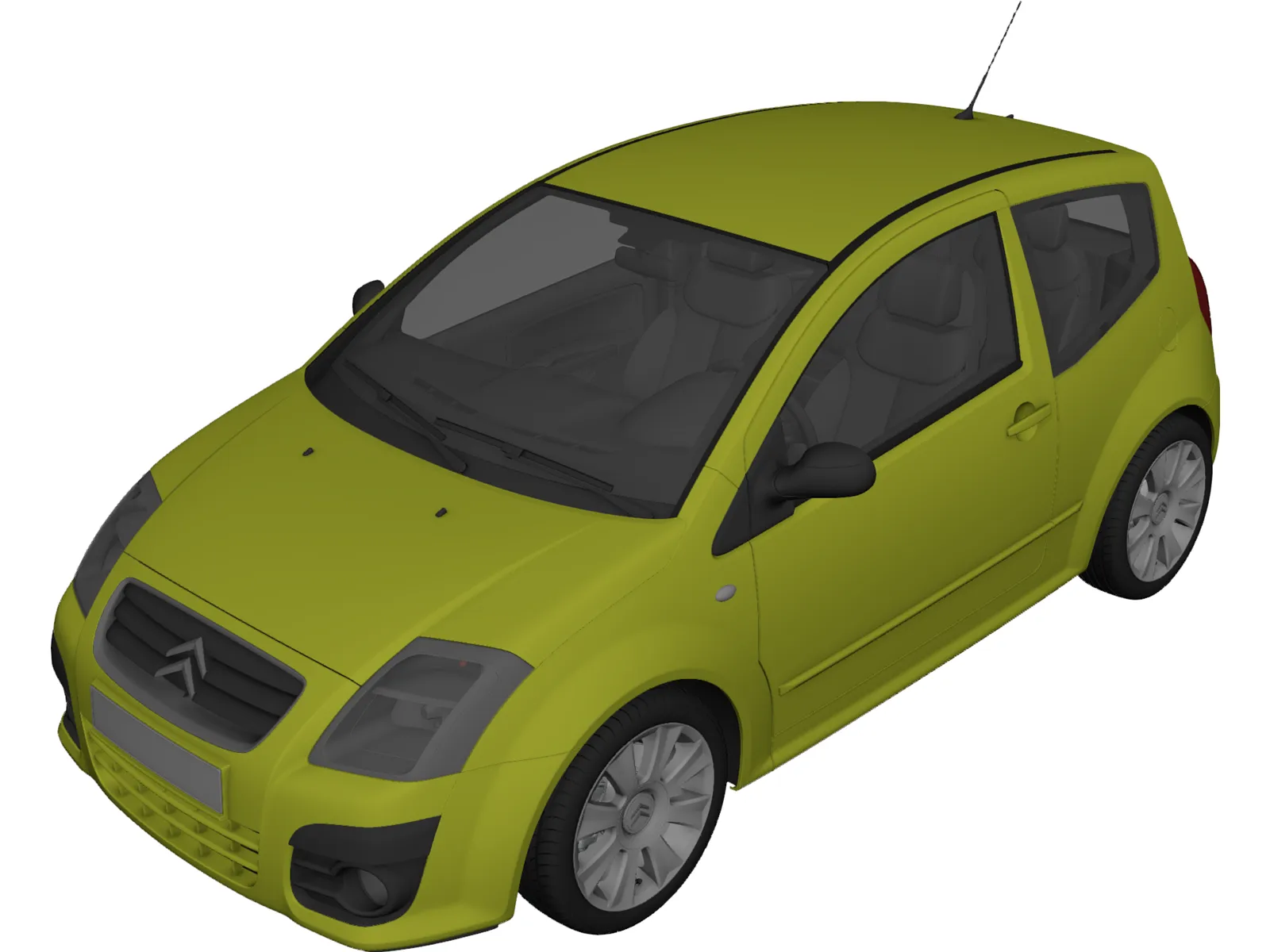 Citroen C2 3D Model main preview