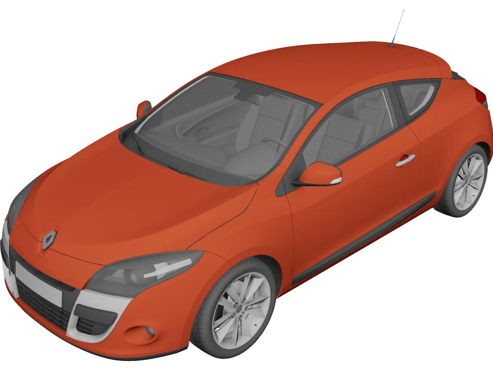 Renault Megane Coupe 3D Model main preview