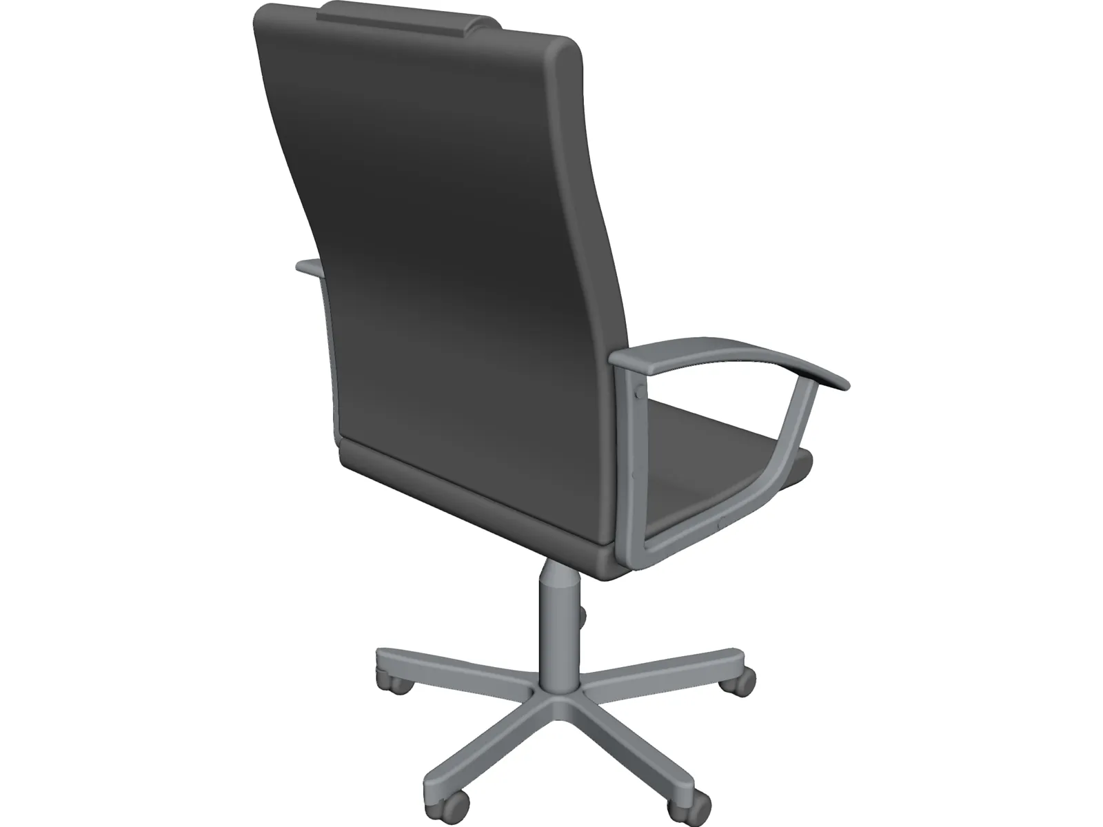 Leather Office Chair 3D Model main preview