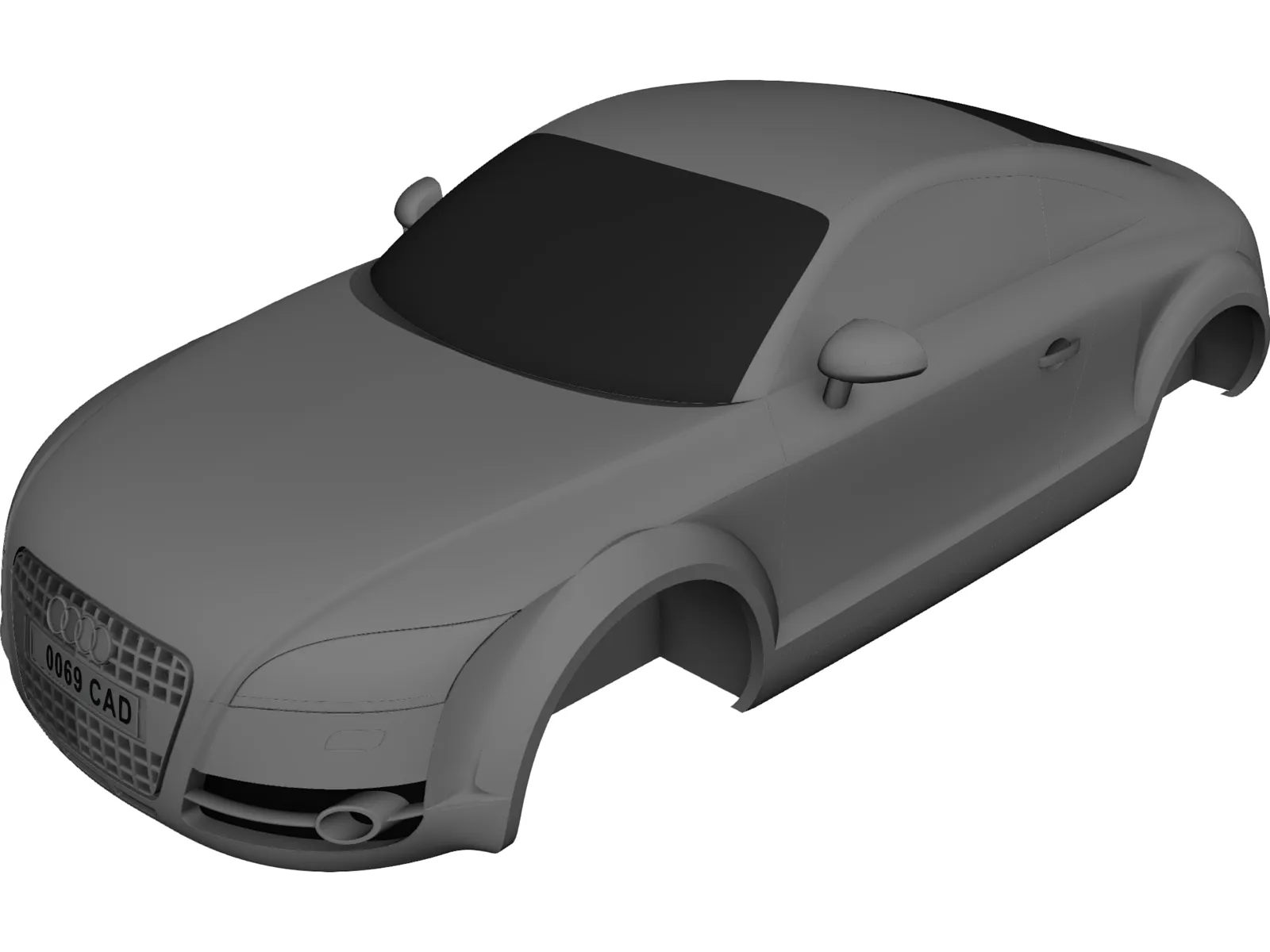 Audi TT Body 3D Model main preview
