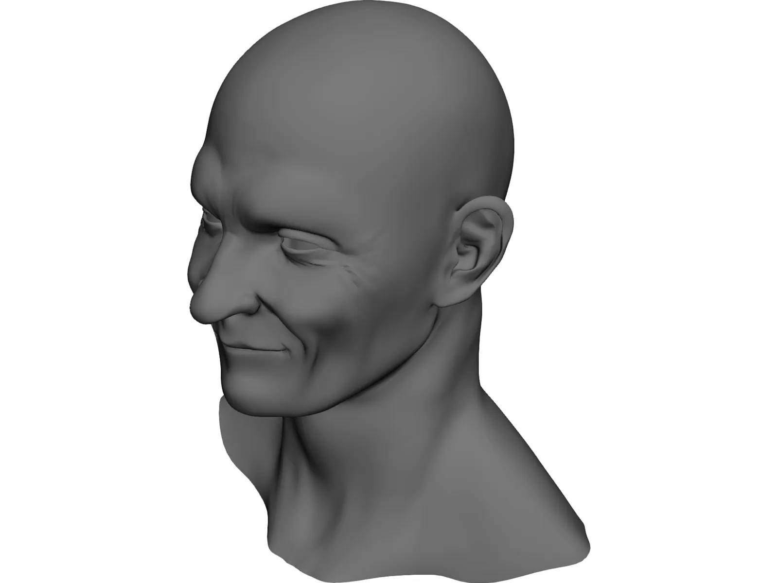Old Man Face 3D Model main preview