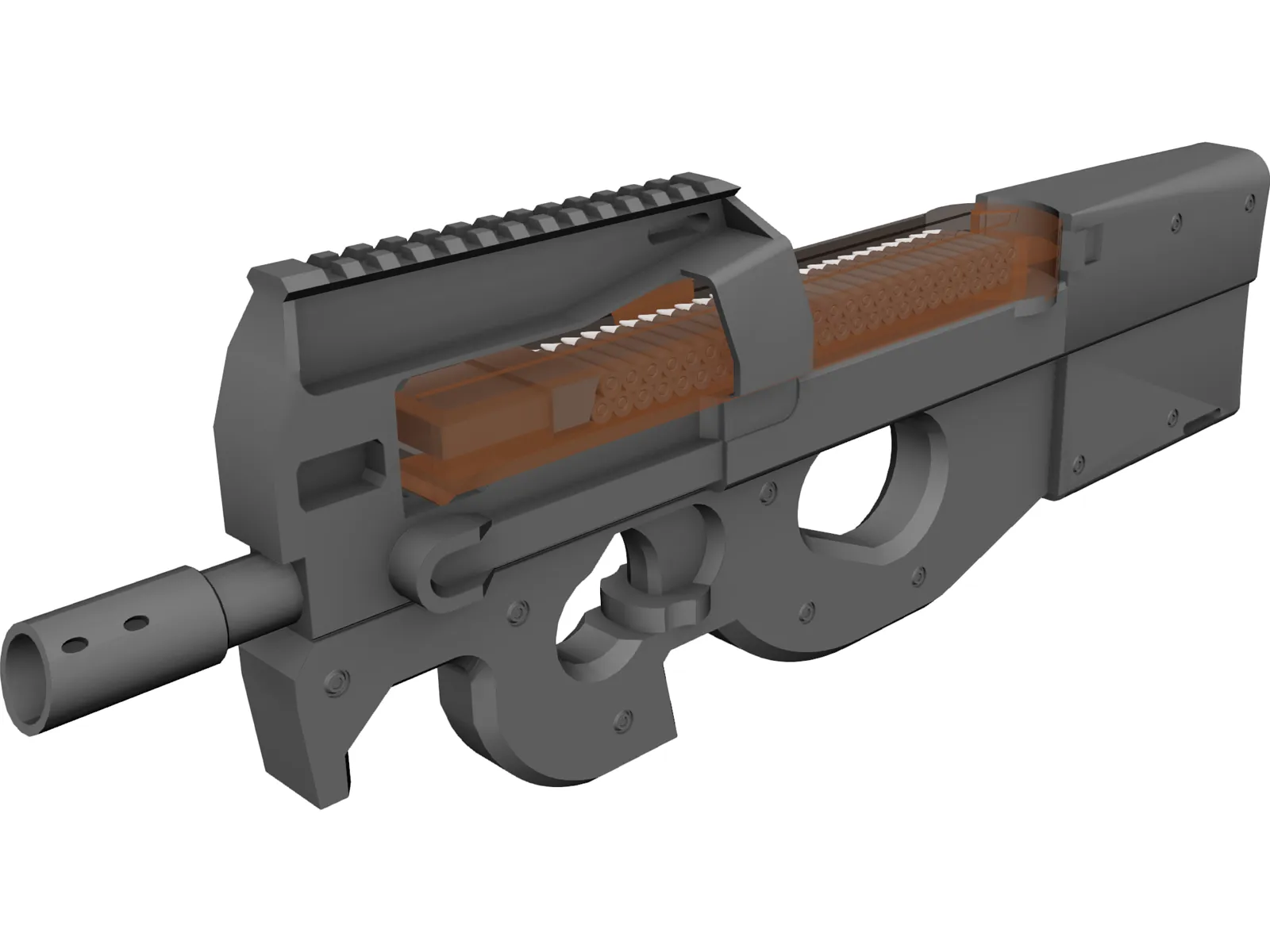 FN P90 3D Model main preview