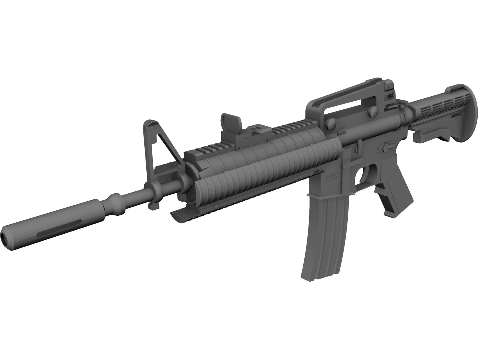 M4A2 Colt 3D Model main preview