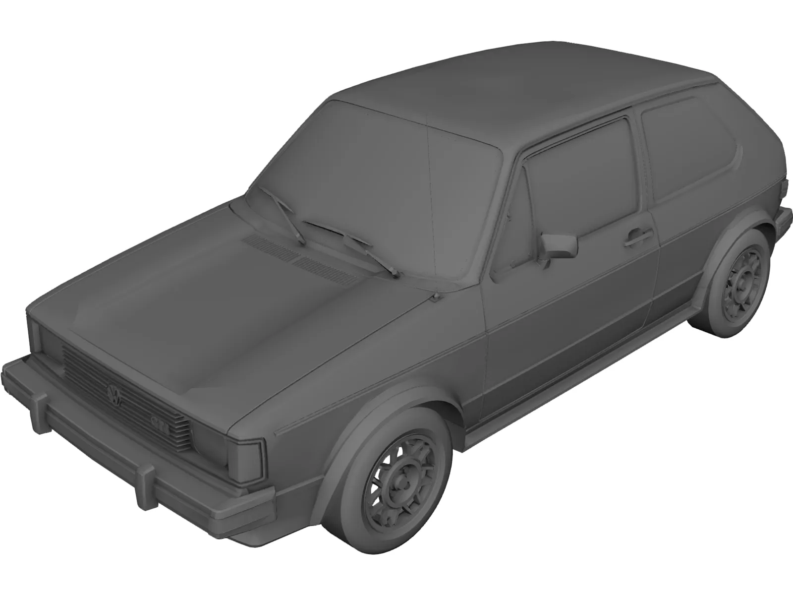 Volkswagen Rabbit Mk1 3D Model main preview