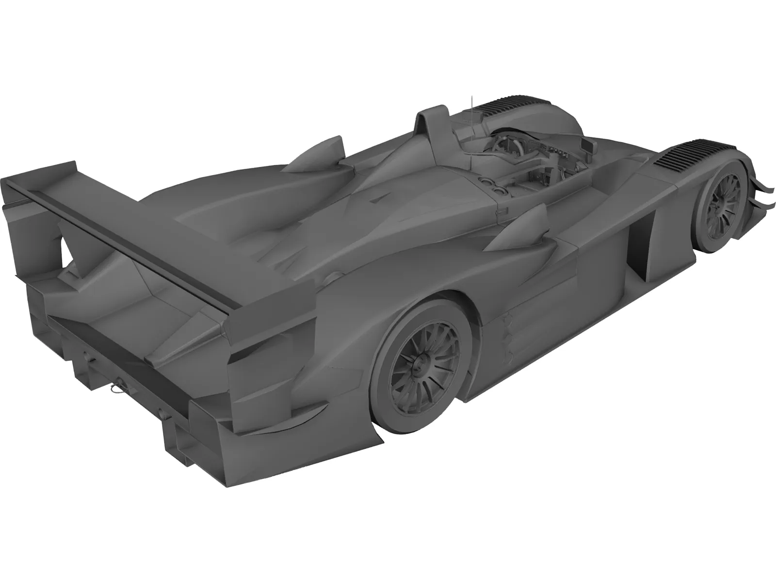 Audi R8 LeMans 3D Model main preview