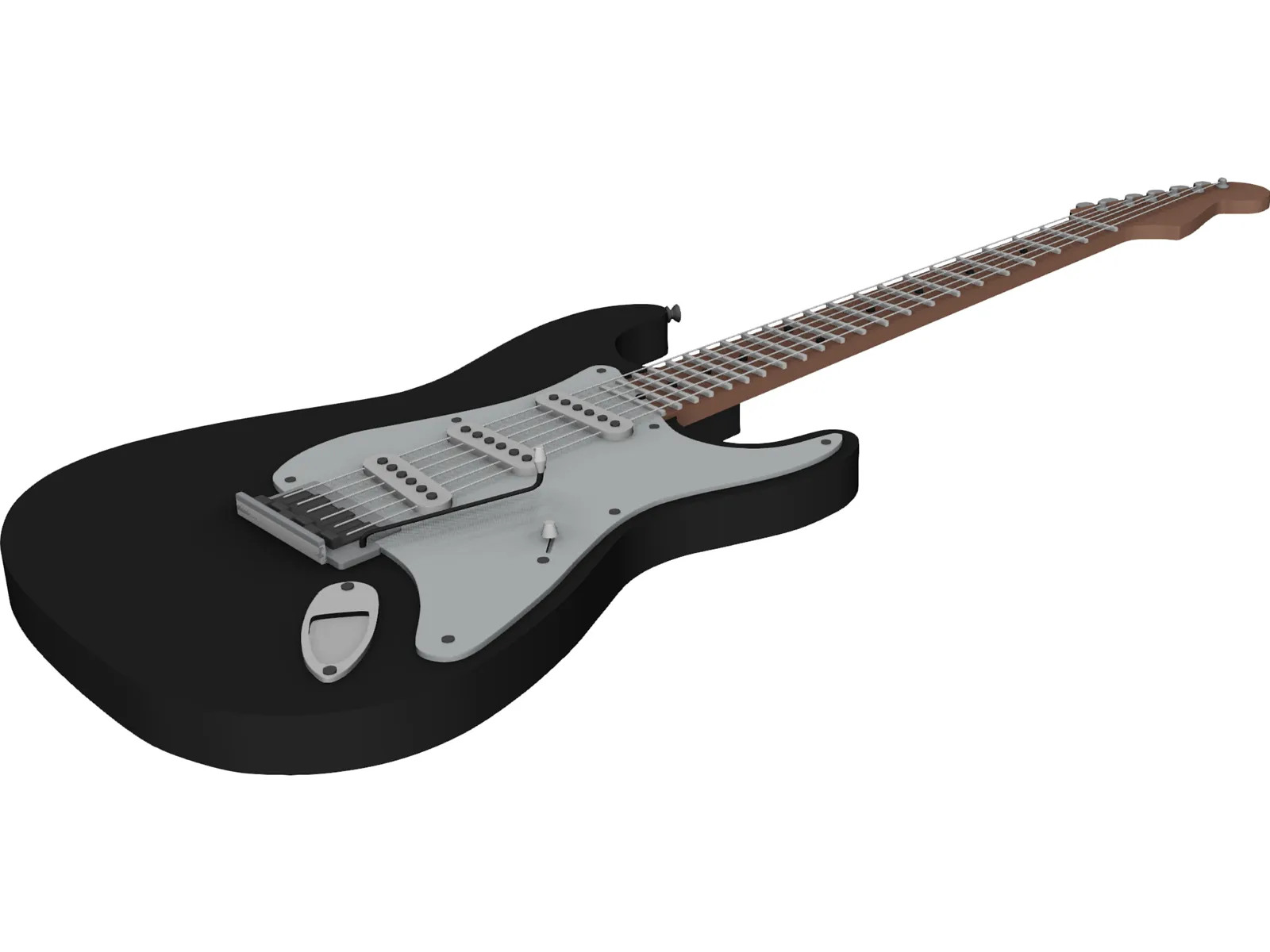 Fender Stratocaster Guitar 3D Model main preview