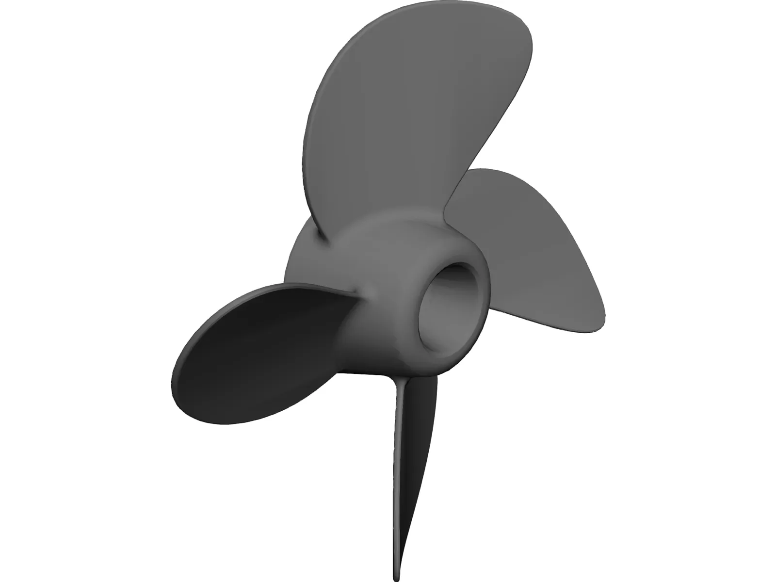 Propeller 4 Blade 3D Model main preview