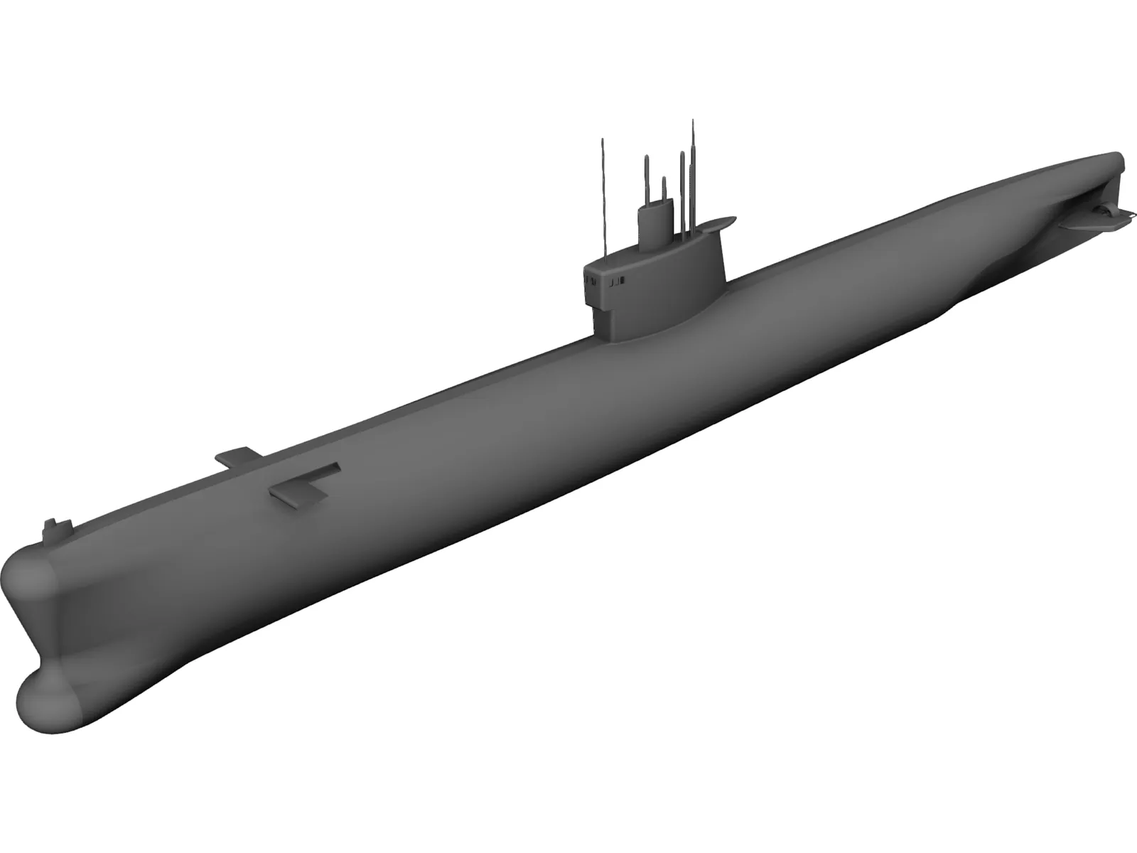 Romeo Submarine 3D Model main preview