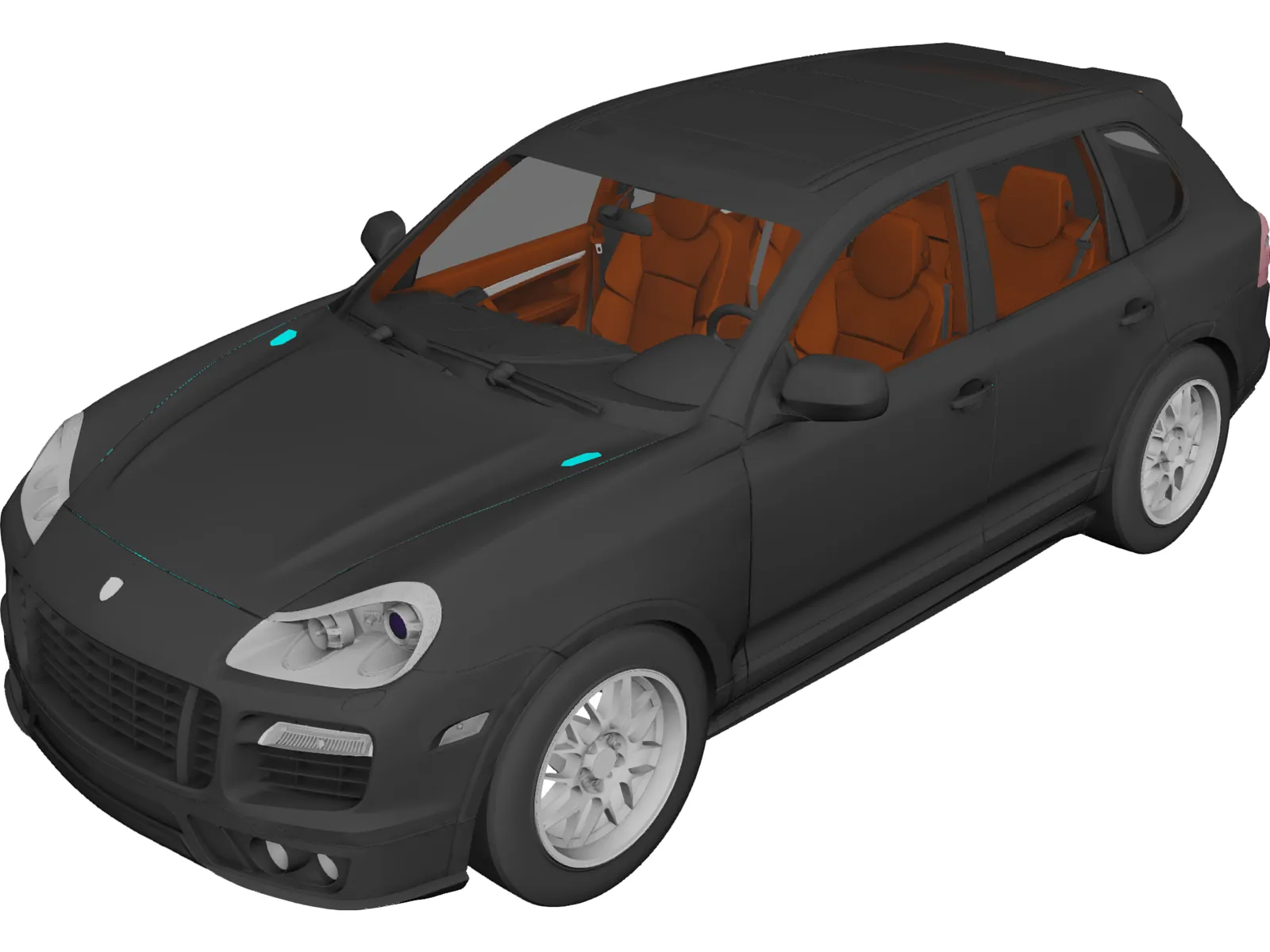 Porsche Cayenne Turbo S (2009) 3D Model main preview