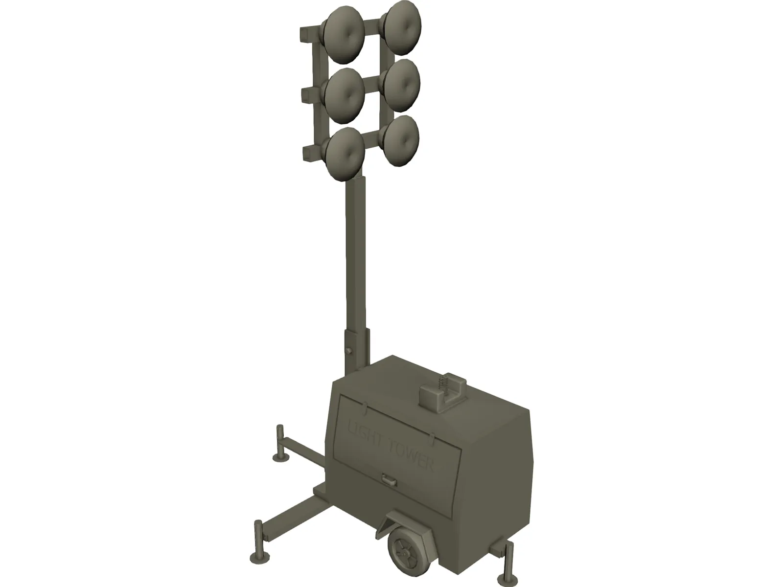 Light Tower 3D Model main preview