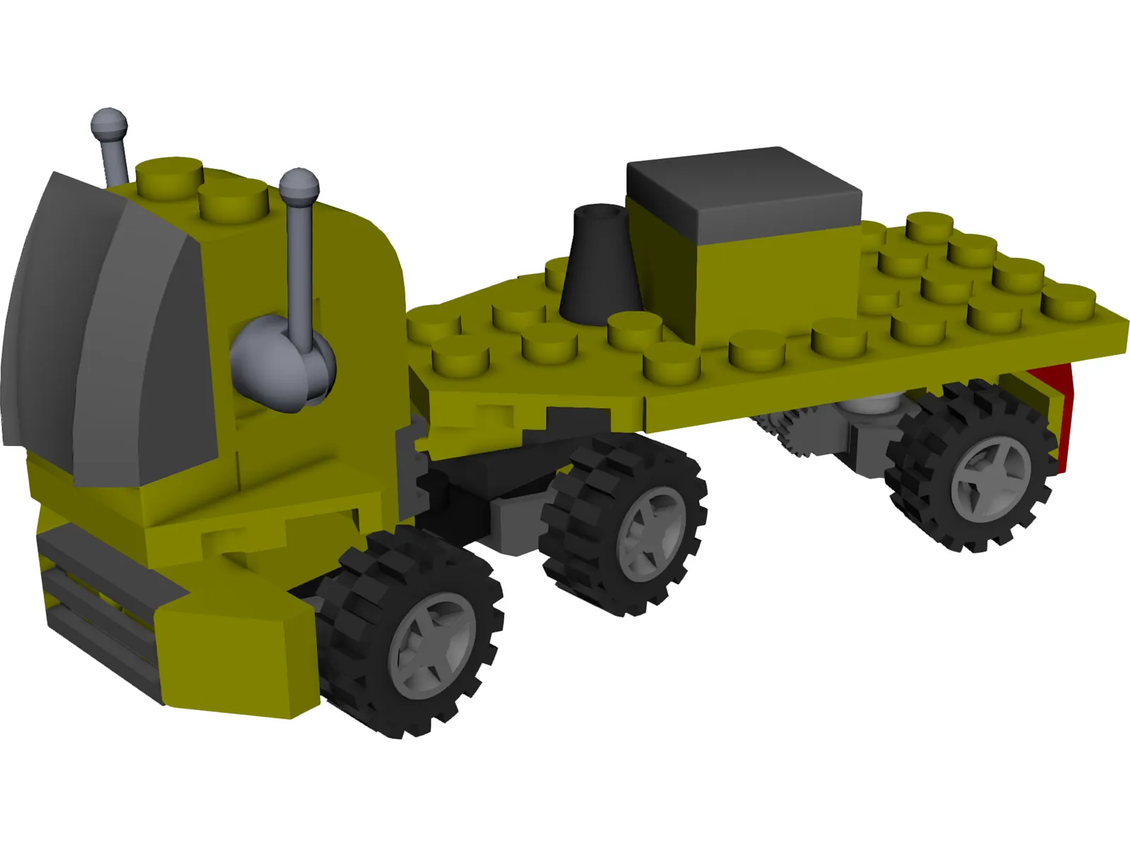 Lego Truck 3D Model main preview