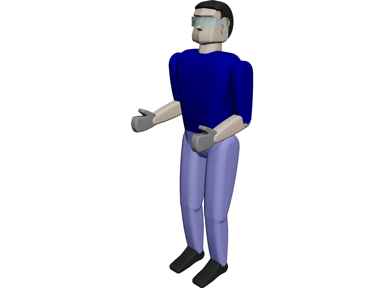 Worker Remy Man 3D Model main preview