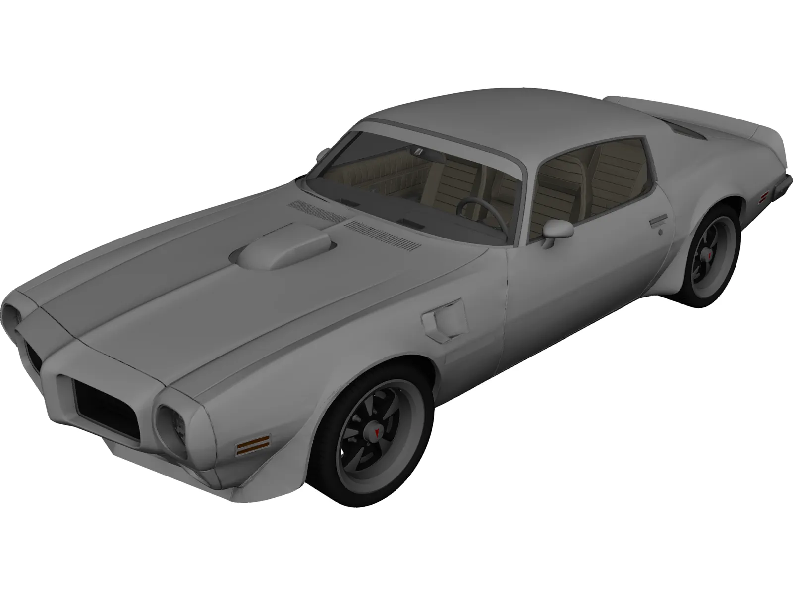 Pontiac Firebird Trans Am SD-455 (1973) 3D Model main preview