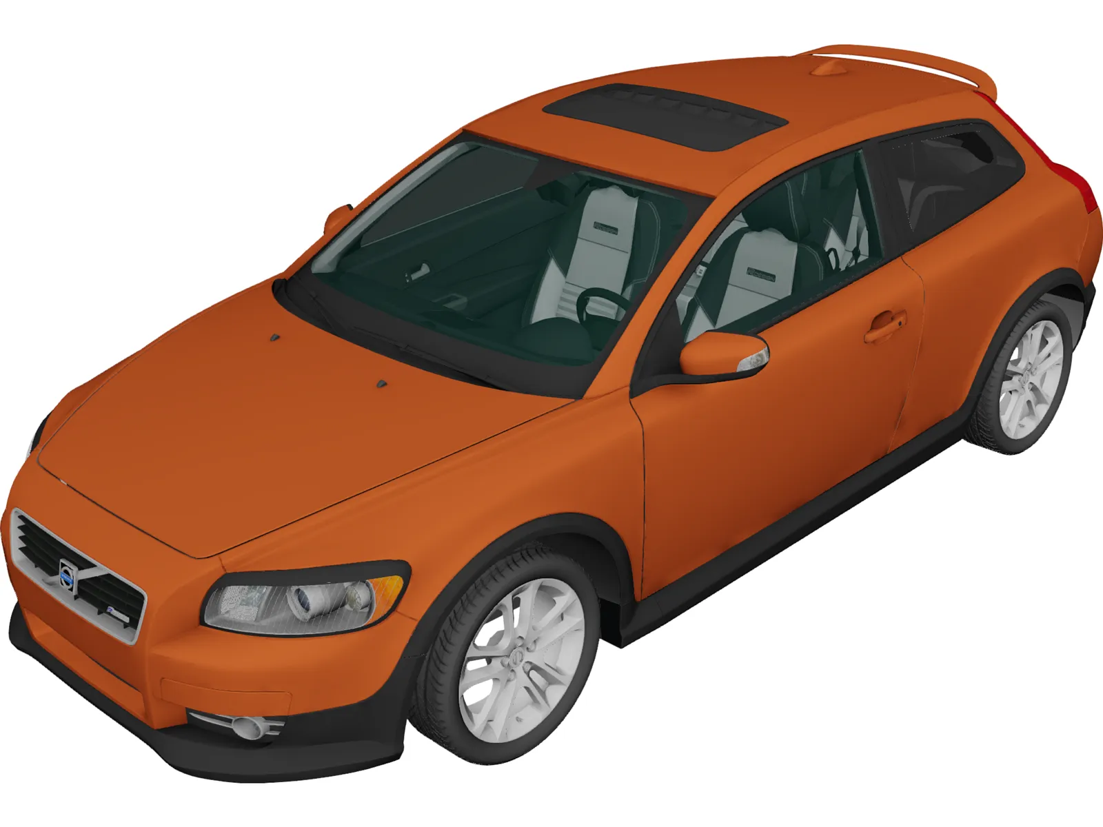 Volvo C30 T5 R-Design (2008) 3D Model main preview
