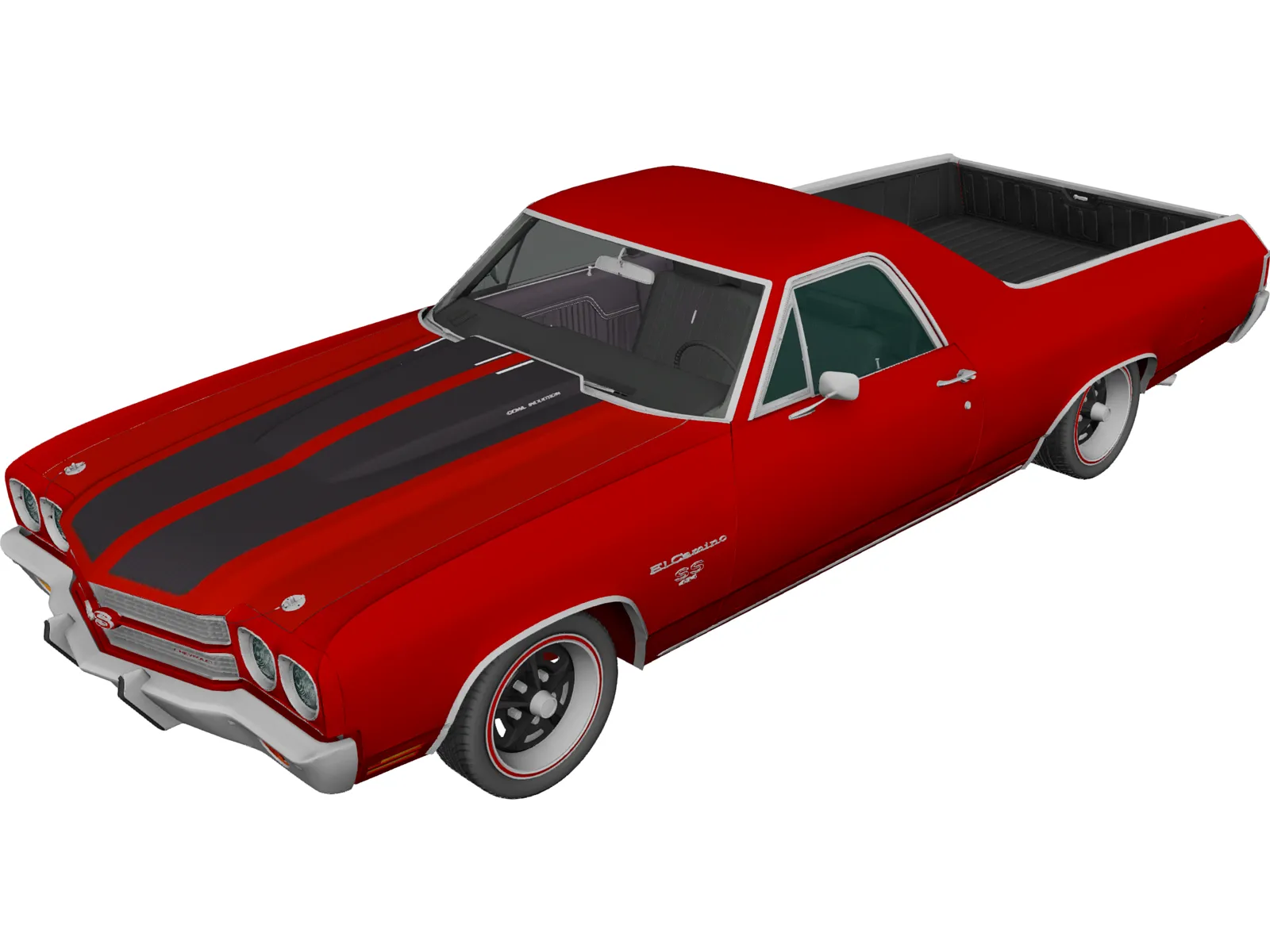 Chevrolet El Camino SS 454 (1970) 3D Model main preview