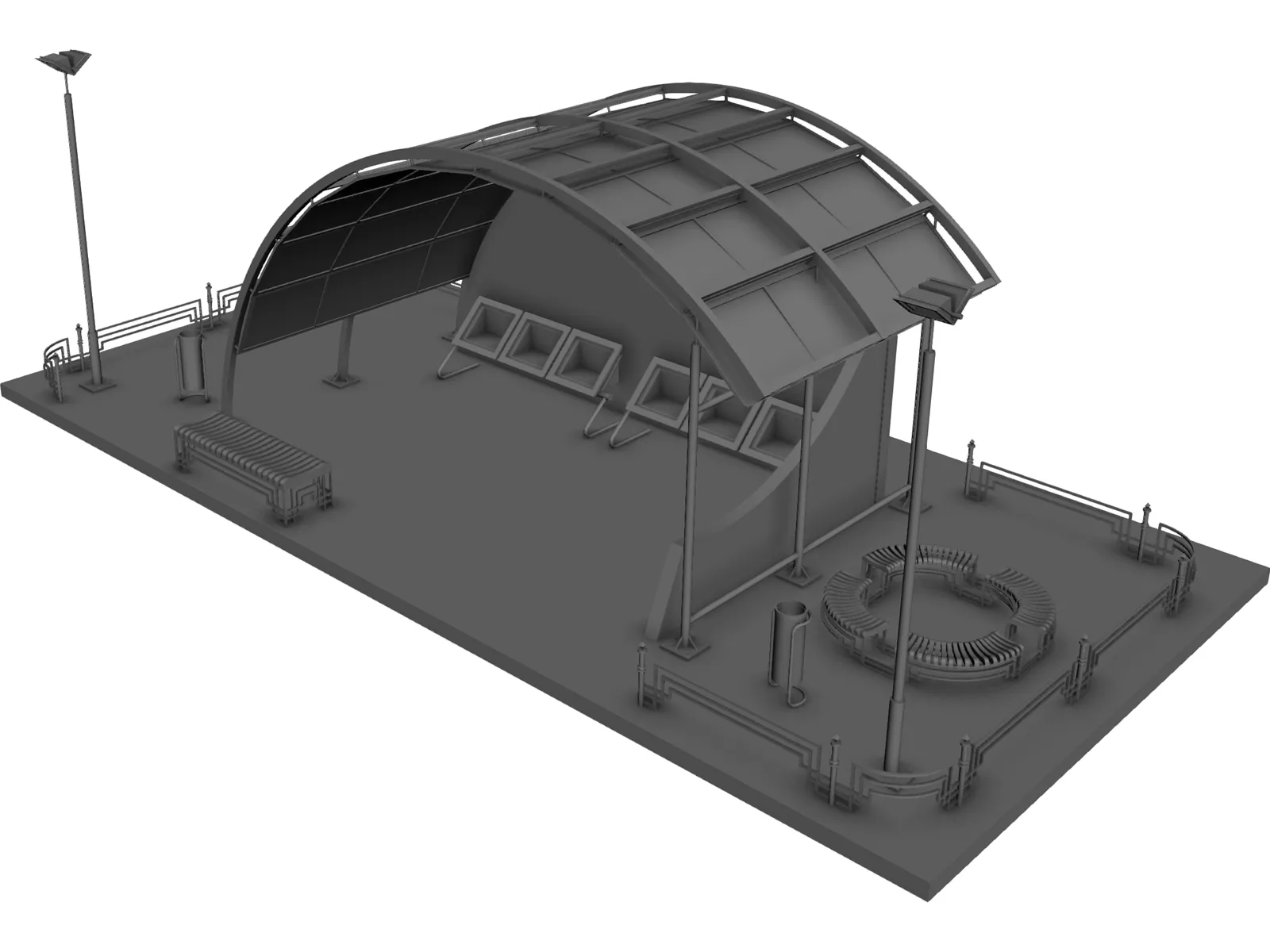 Building Compound 3D Model main preview