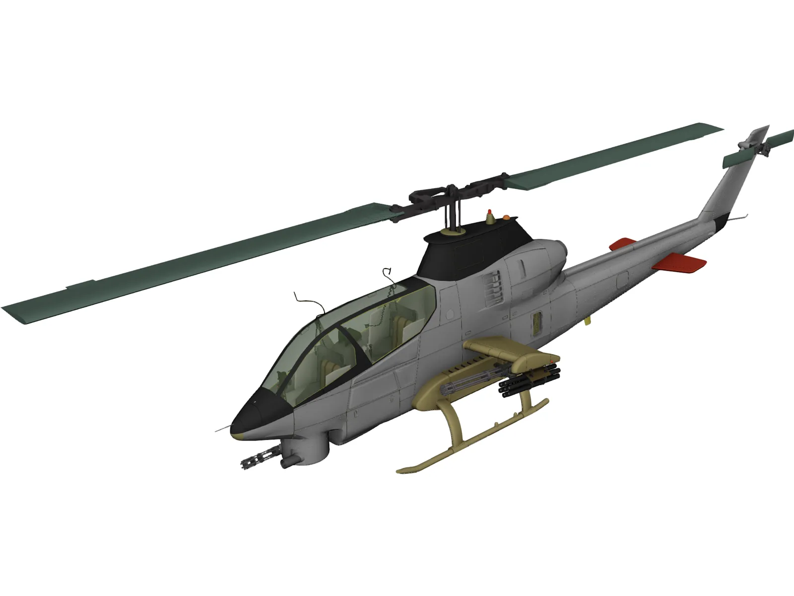 AN-12 Helicopter 3D Model main preview